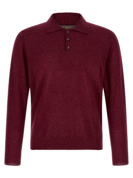 ZANONE Bordeaux Kaschmir Poloshirt