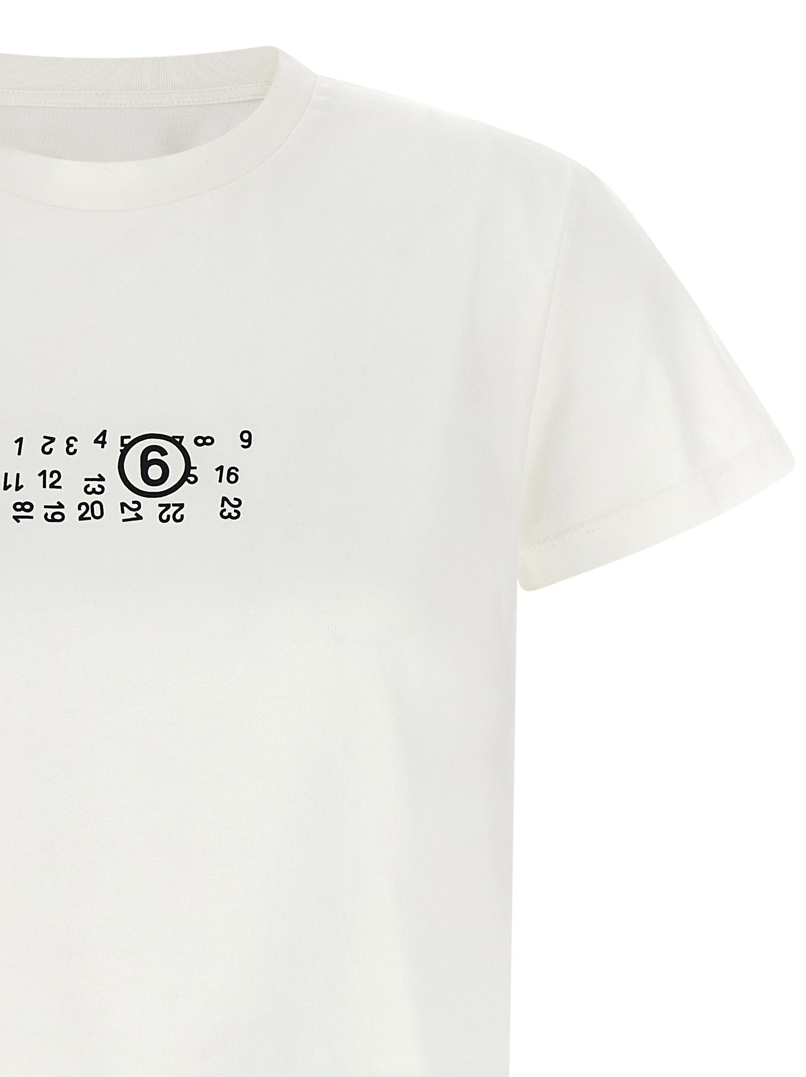 MM6 Maison Margiela Weißes Baumwoll-T-Shirt
