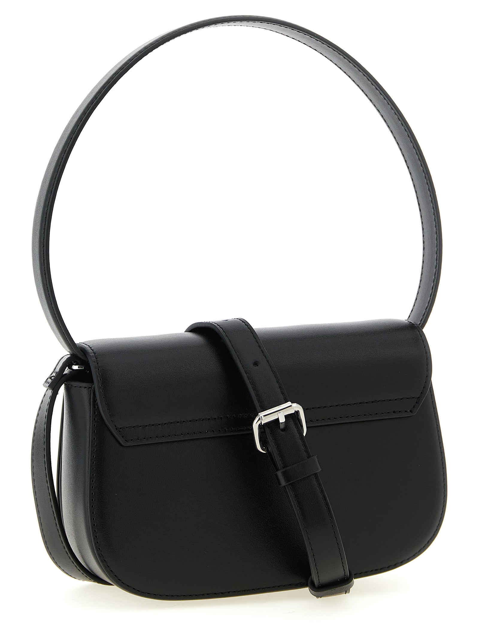 Diesel Schwarze Schultertasche aus Rindsleder