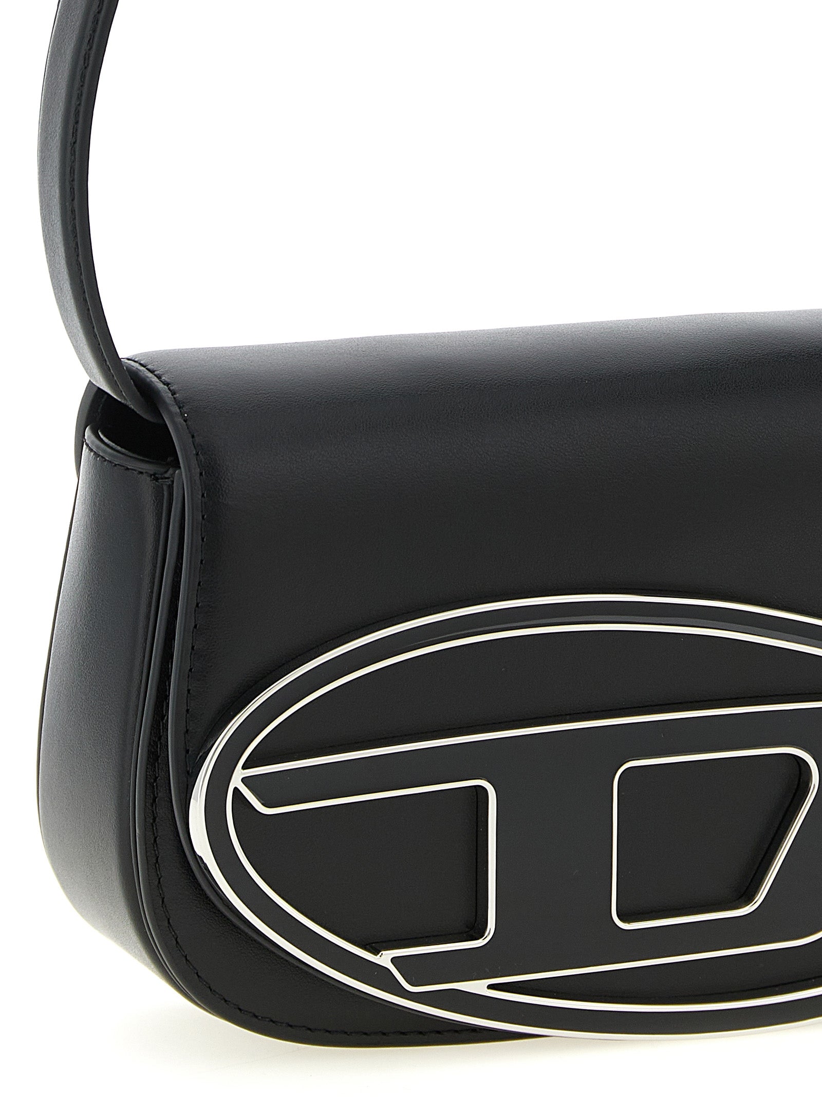 Diesel Schwarze Schultertasche aus Rindsleder