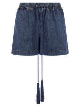 Valentino Garavani Blaue Baumwoll-Bermudashorts