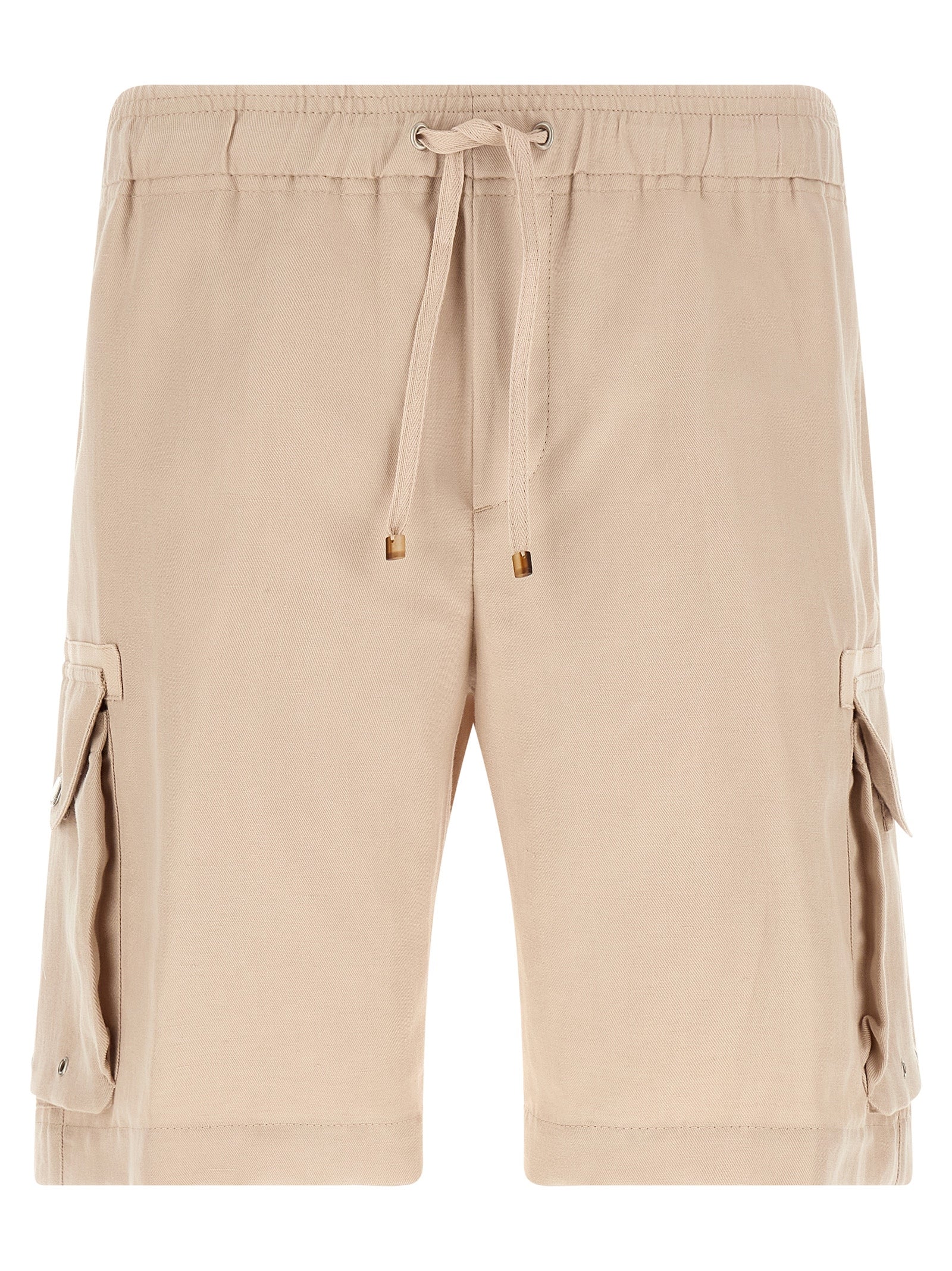 Brunello Cucinelli Beige Leinen Bermuda Shorts