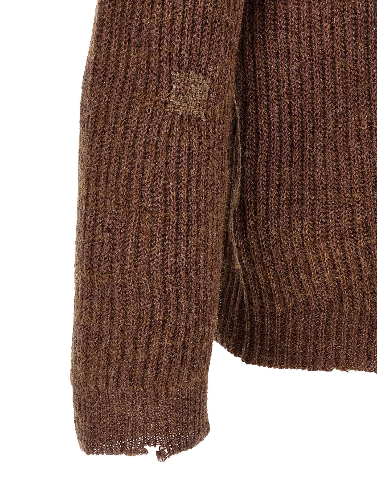 Maison Margiela Brauner Leinen-Strickjacke