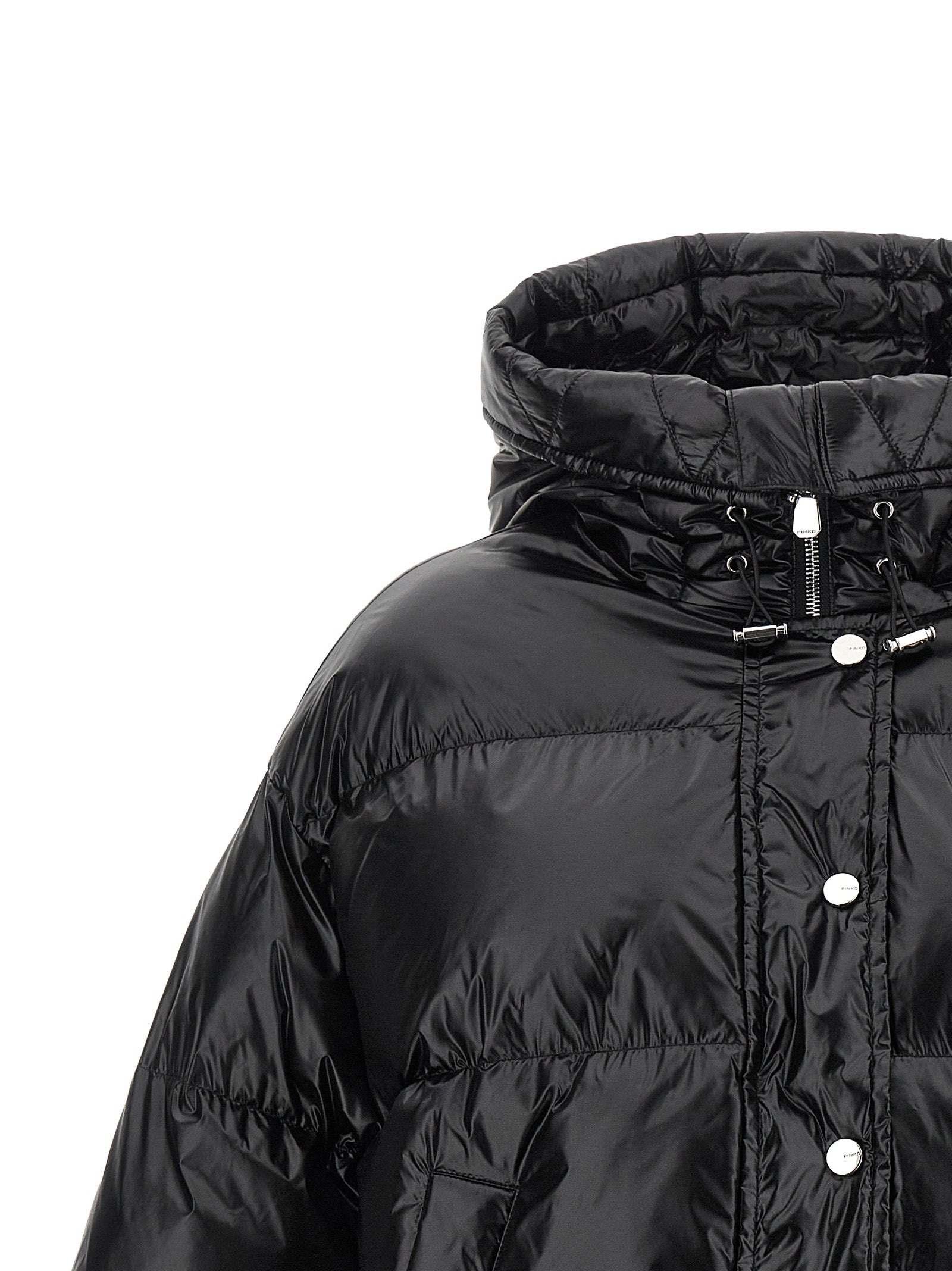 PINKO Schwarze Polyamid-Shell-Jacke
