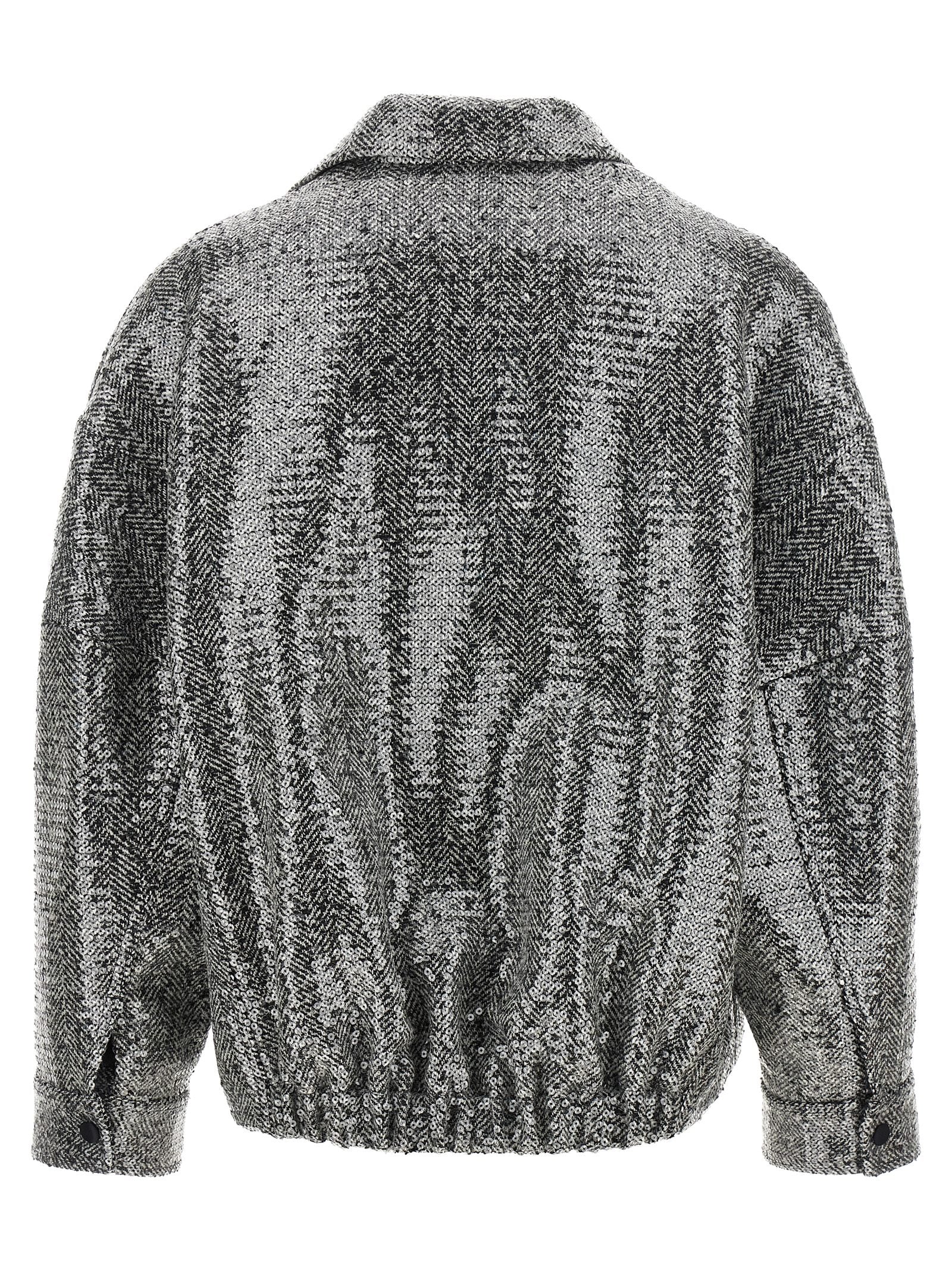 PINKO Silberner Polyester-Bomber