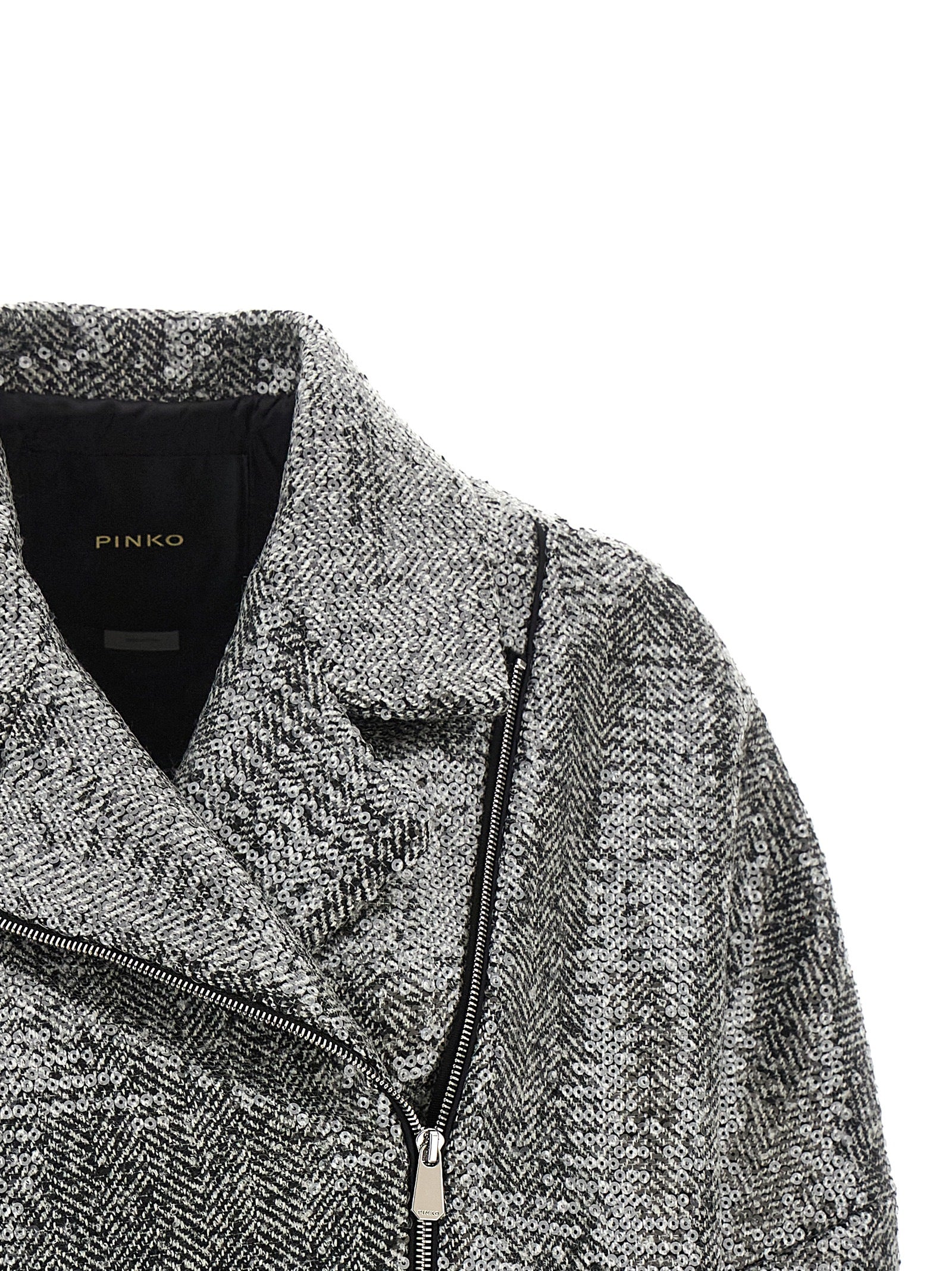 PINKO Silberner Polyester-Bomber