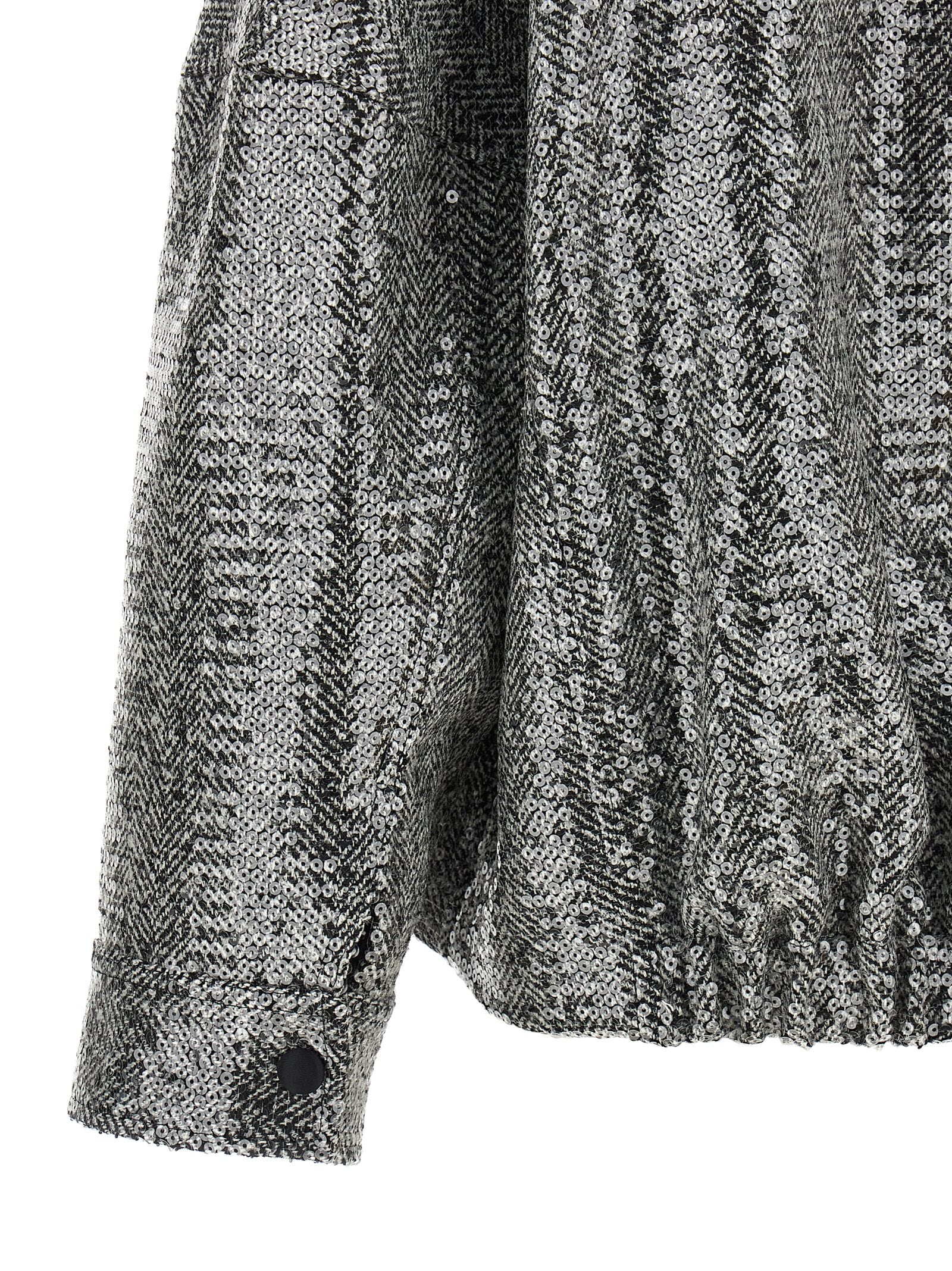 PINKO Silberner Polyester-Bomber