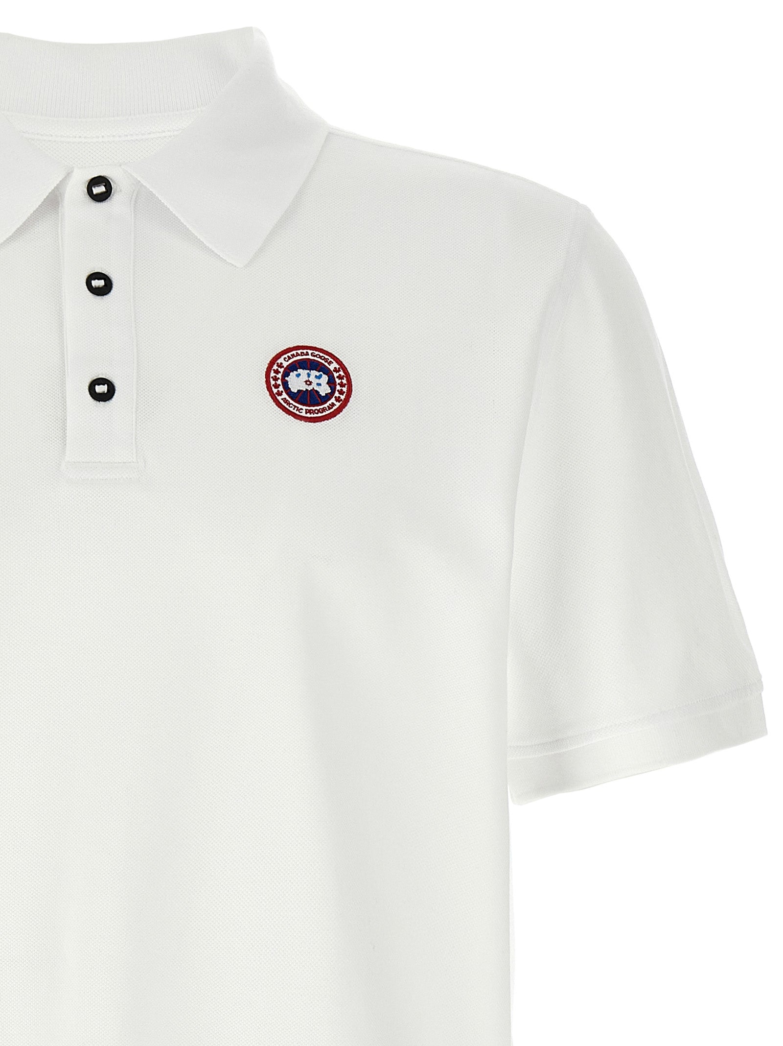 Canada Goose Weißes Poloshirt aus Baumwolle