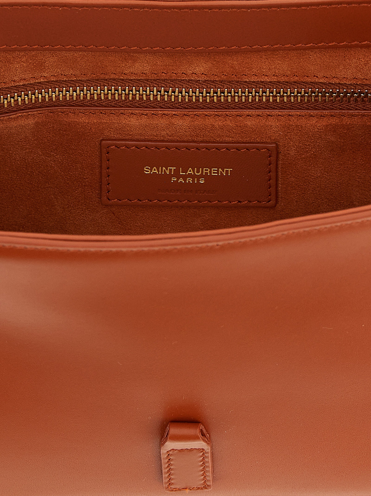 Saint Laurent Orange Kalbsleder Schultertasche