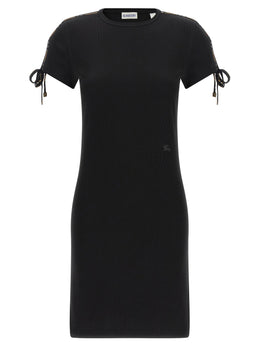 Burberry Schwarzes kurzes Baumwollkleid