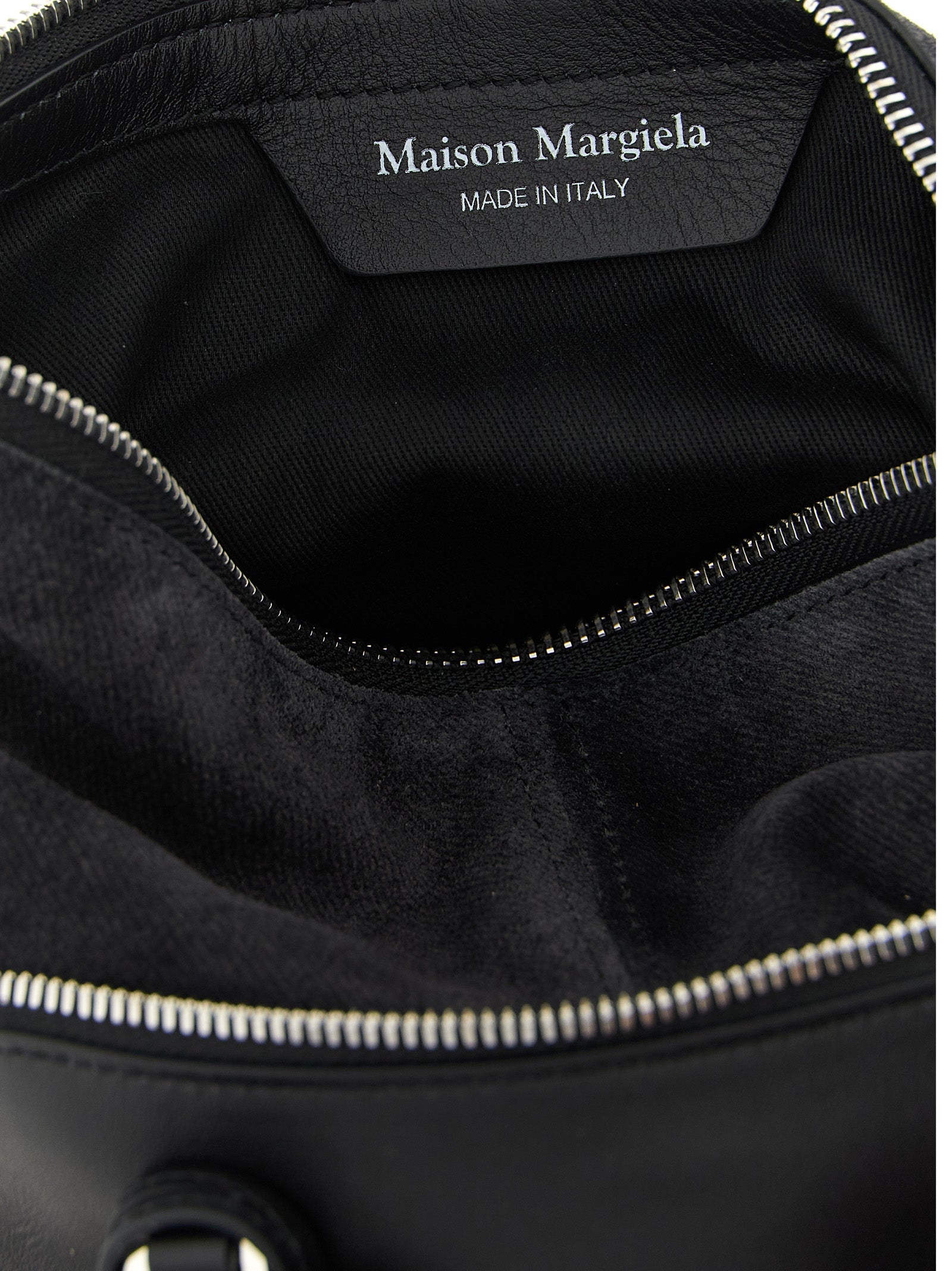 Maison Margiela Schwarze Kalbsleder-Schultertasche