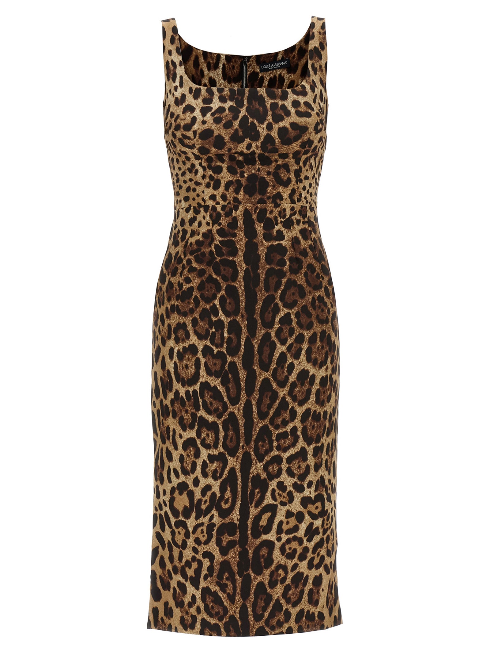 Dolce & Gabbana Braunes Seiden-Midikleid