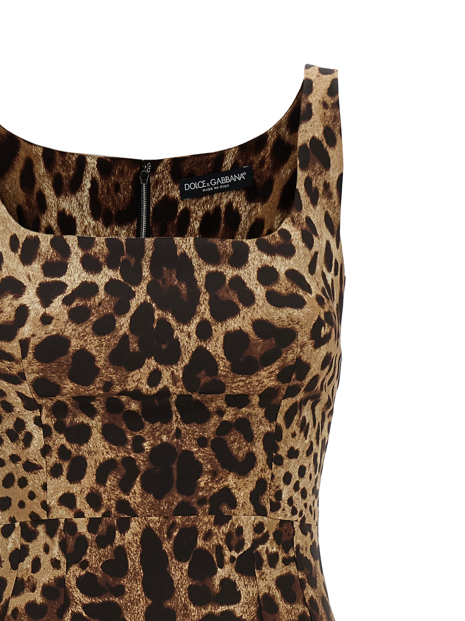 Dolce & Gabbana Braunes Seiden-Midikleid