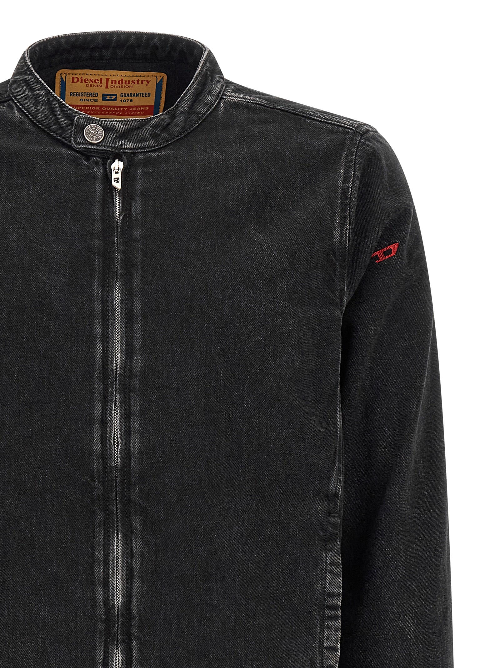 Diesel Schwarze Baumwoll-Denimjacke
