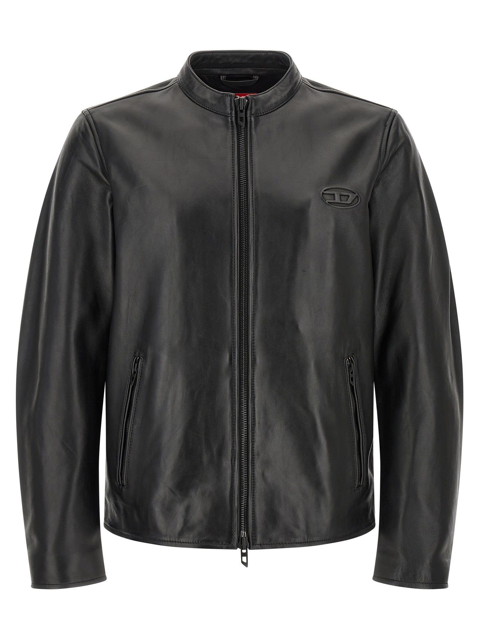 Diesel Schwarze Lammlederjacke