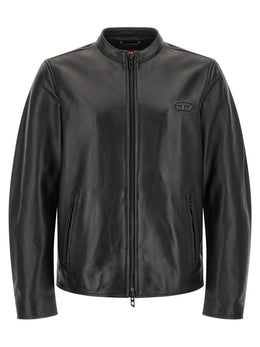 Diesel Schwarze Lammlederjacke