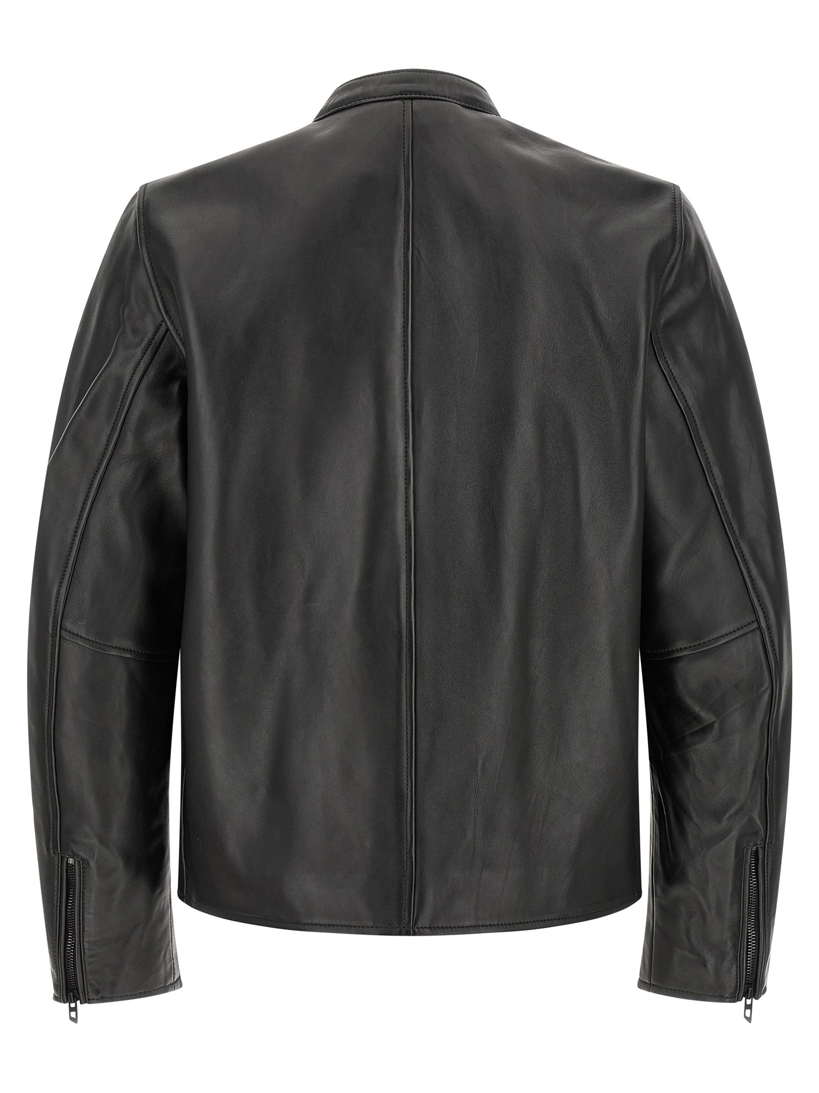 Diesel Schwarze Lammlederjacke