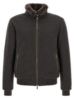 MooRER Brauner Woll-Bomber
