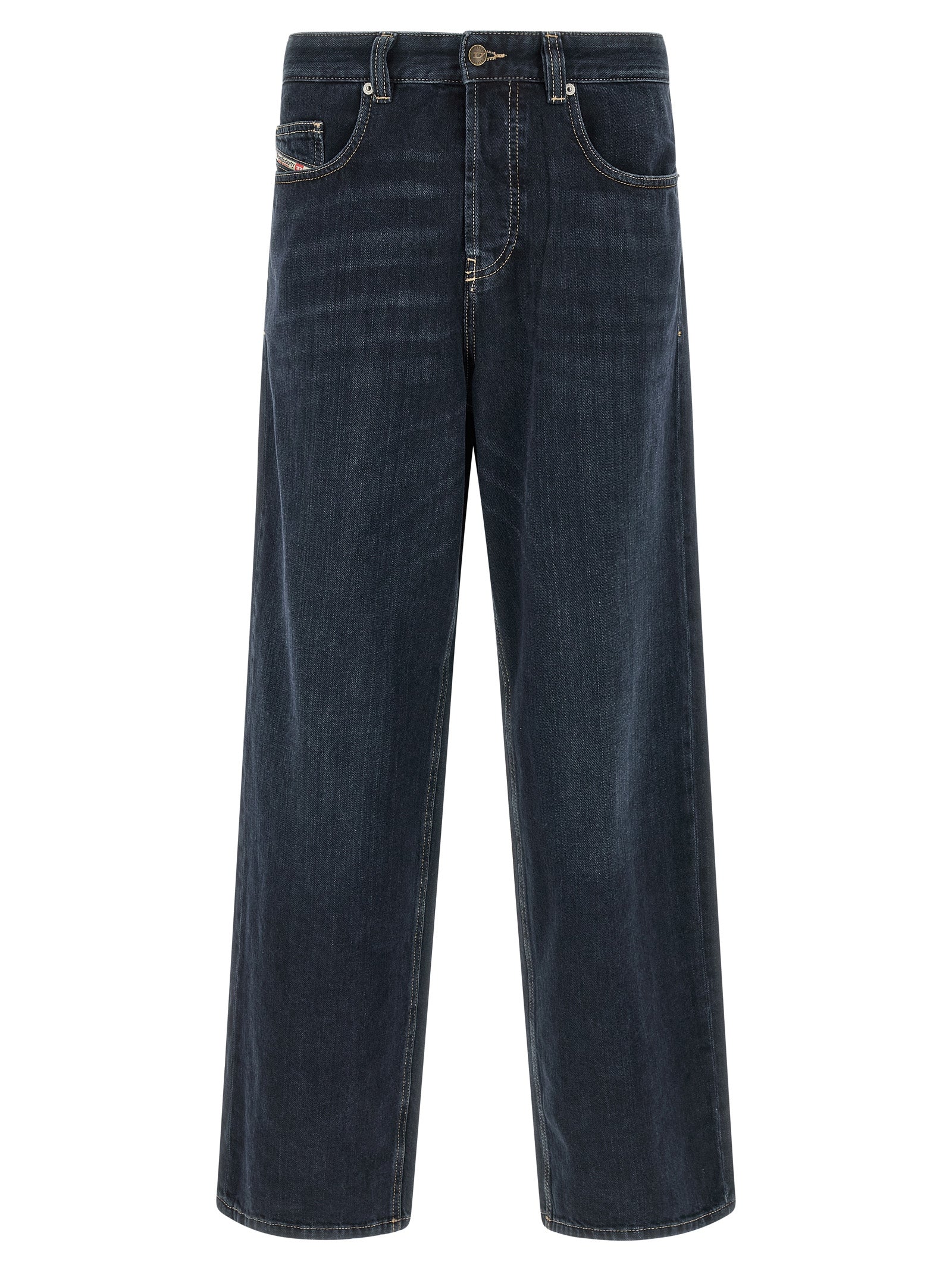 Diesel Blaue Baumwolljeans im Relaxed Fit