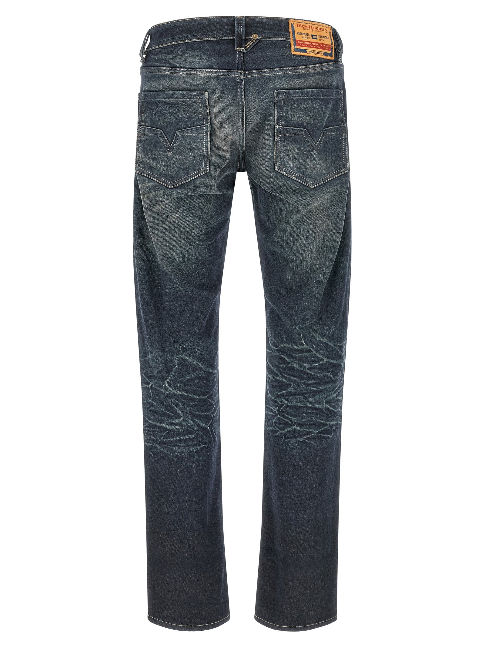 Diesel Blaue Jeans aus Baumwolle im geraden Schnitt