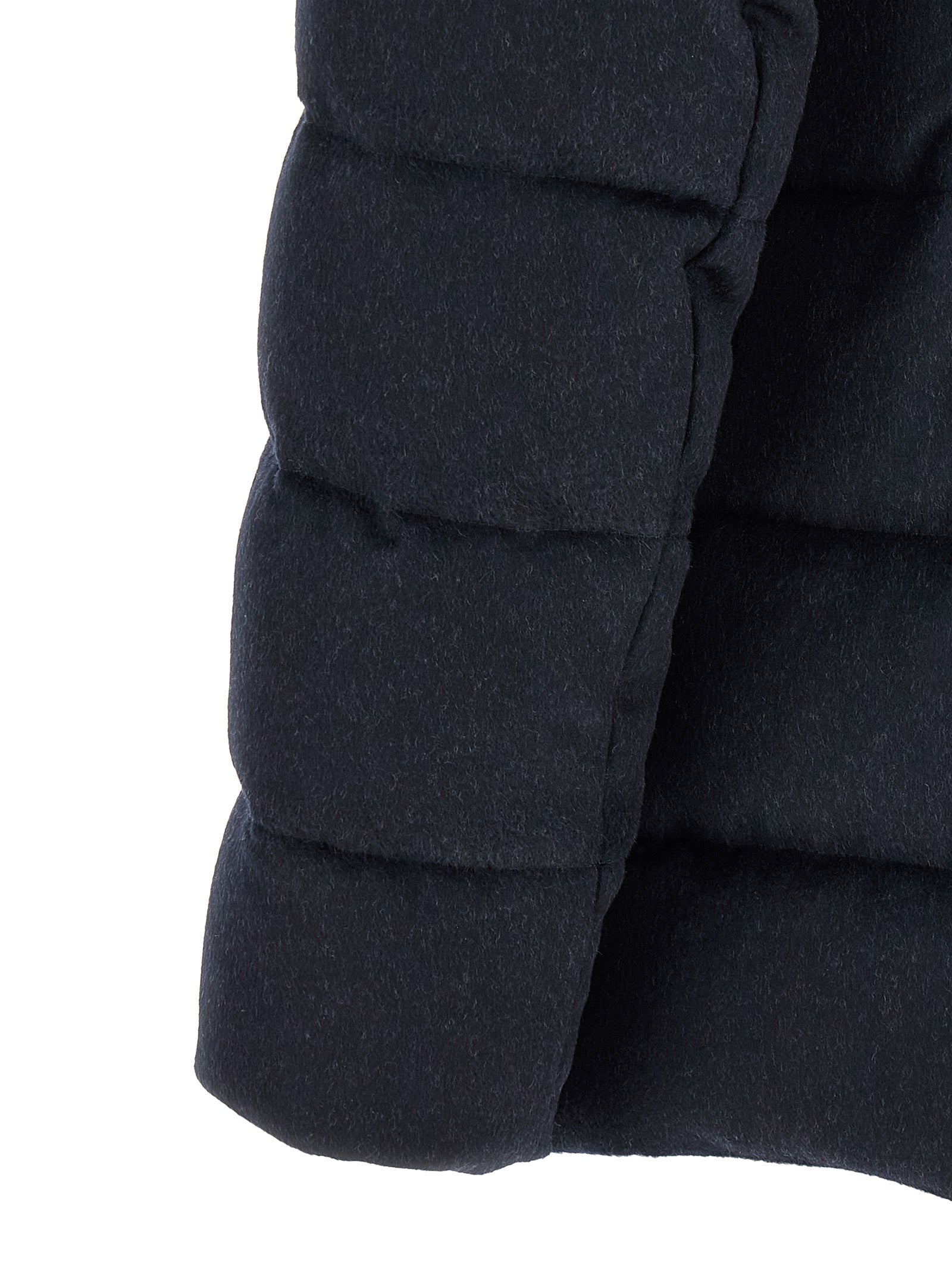 MooRER Blaue Wolljacke in voller Länge