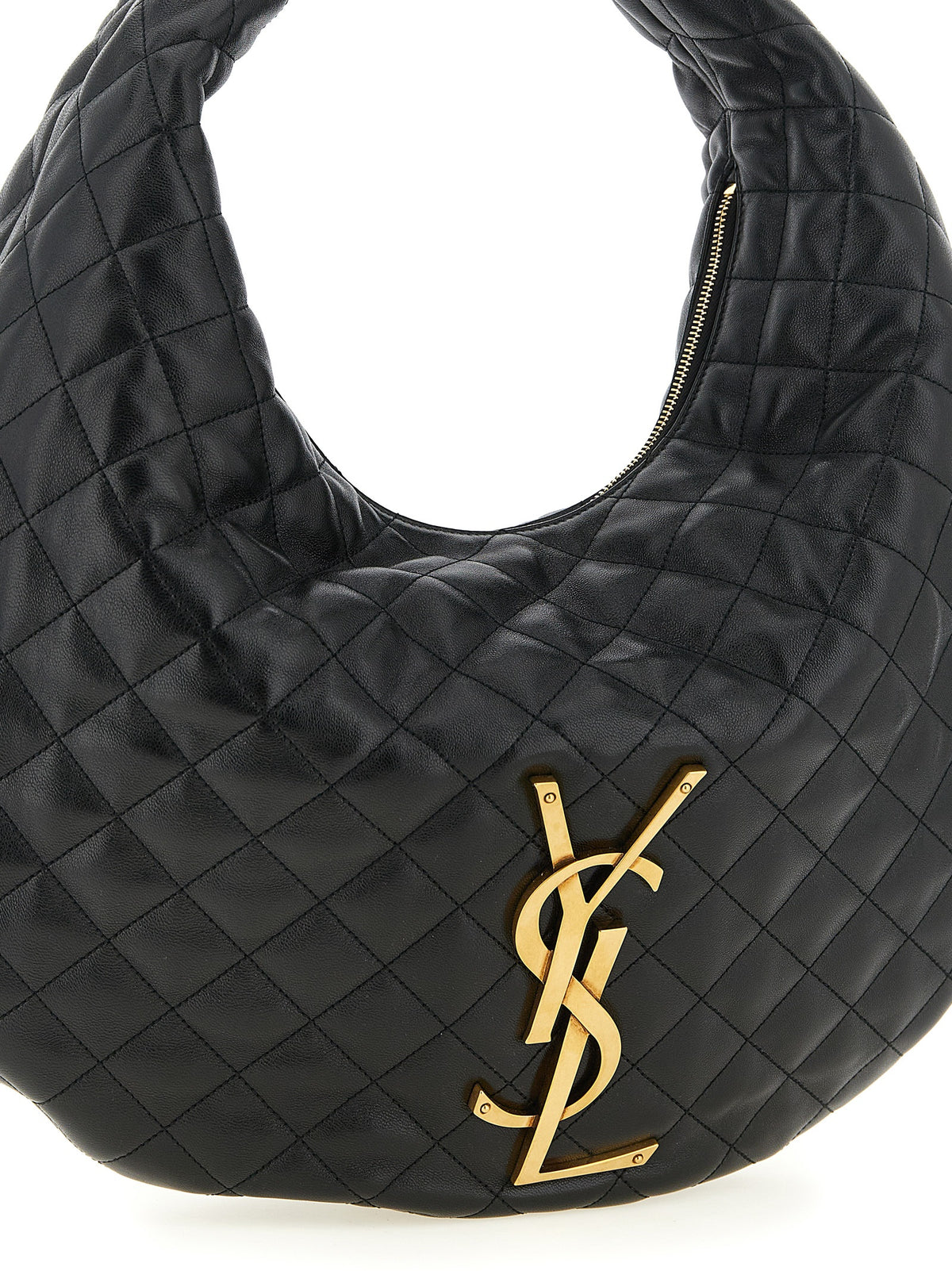 Saint Laurent Schwarze Lammleder-Schultertasche