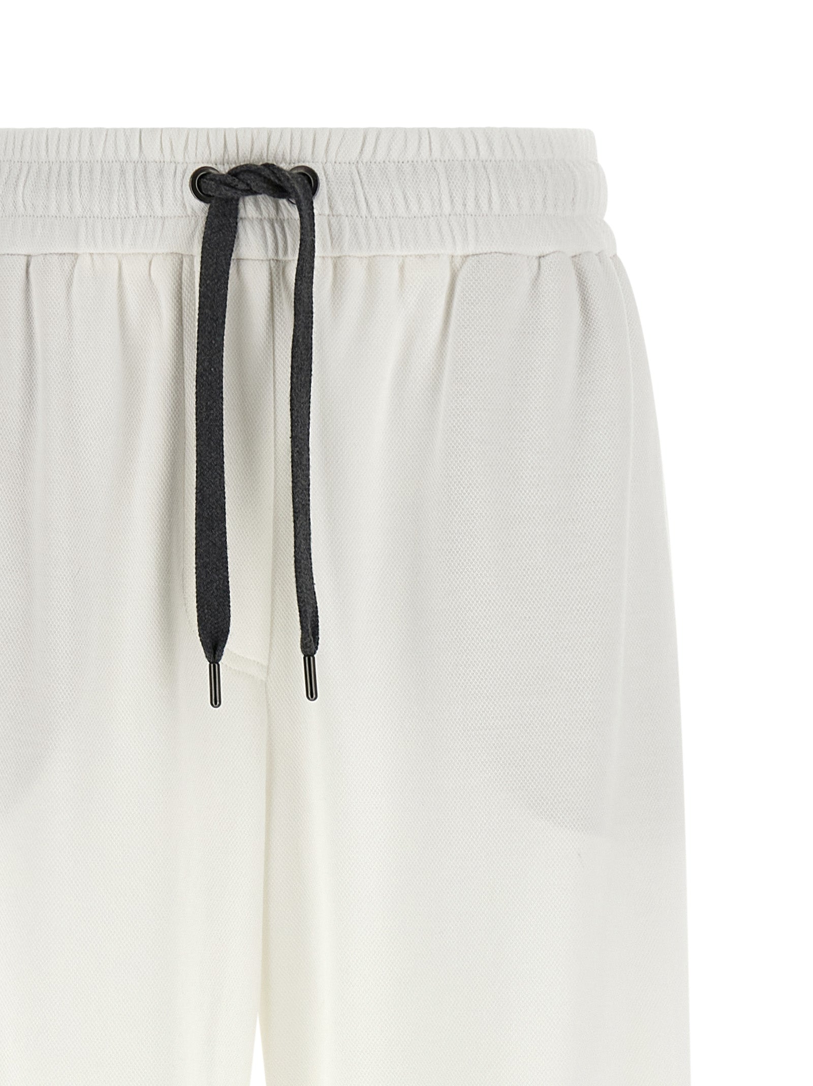 Brunello Cucinelli Weiße Baumwoll-Jogginghose (Trainingshose)