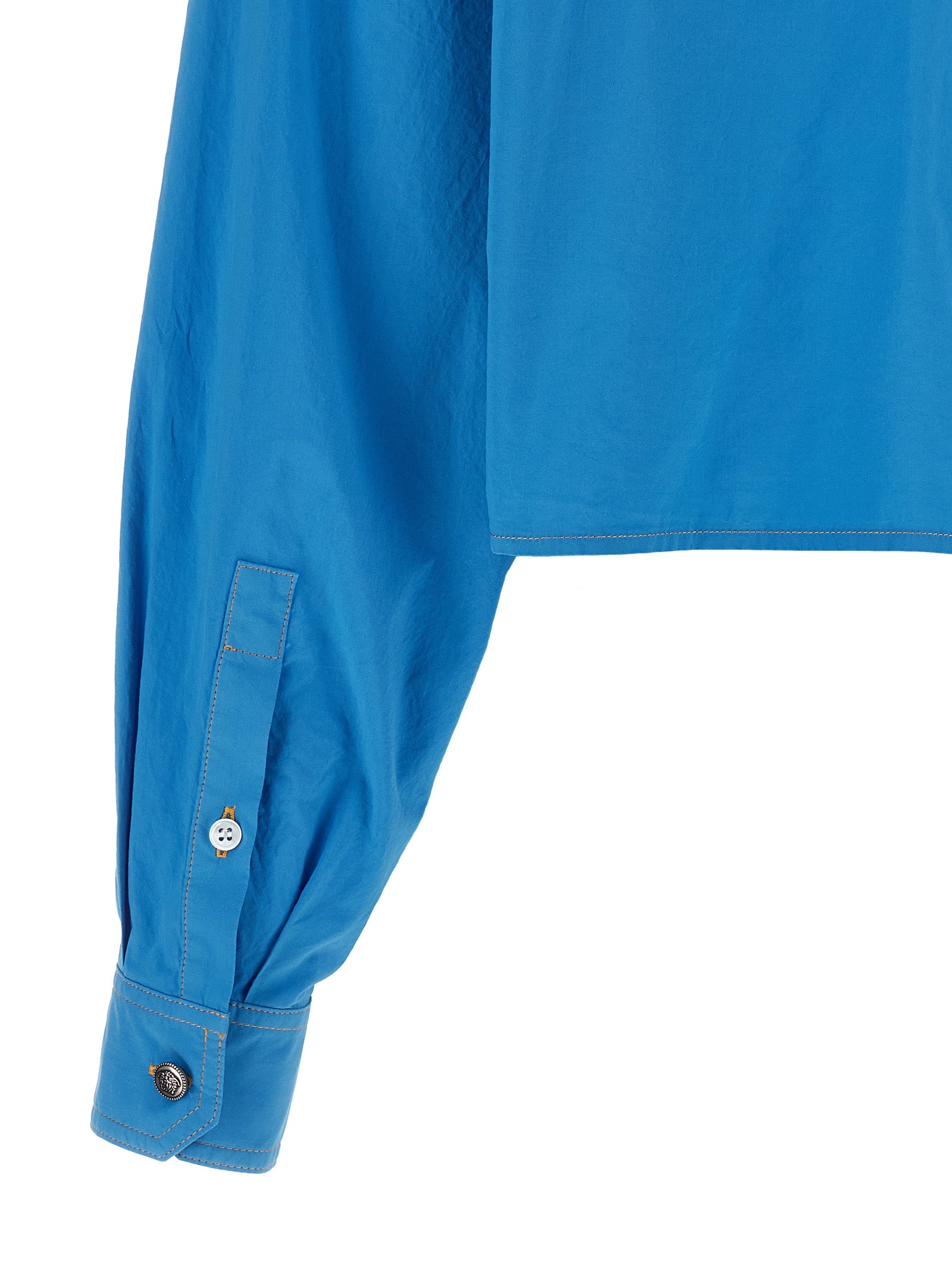 Versace Blaue Baumwollbluse