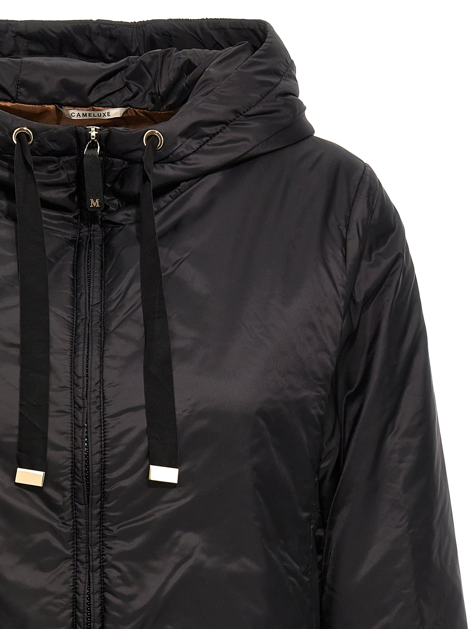 Max Mara Schwarze Shell-Jacke aus Polyester