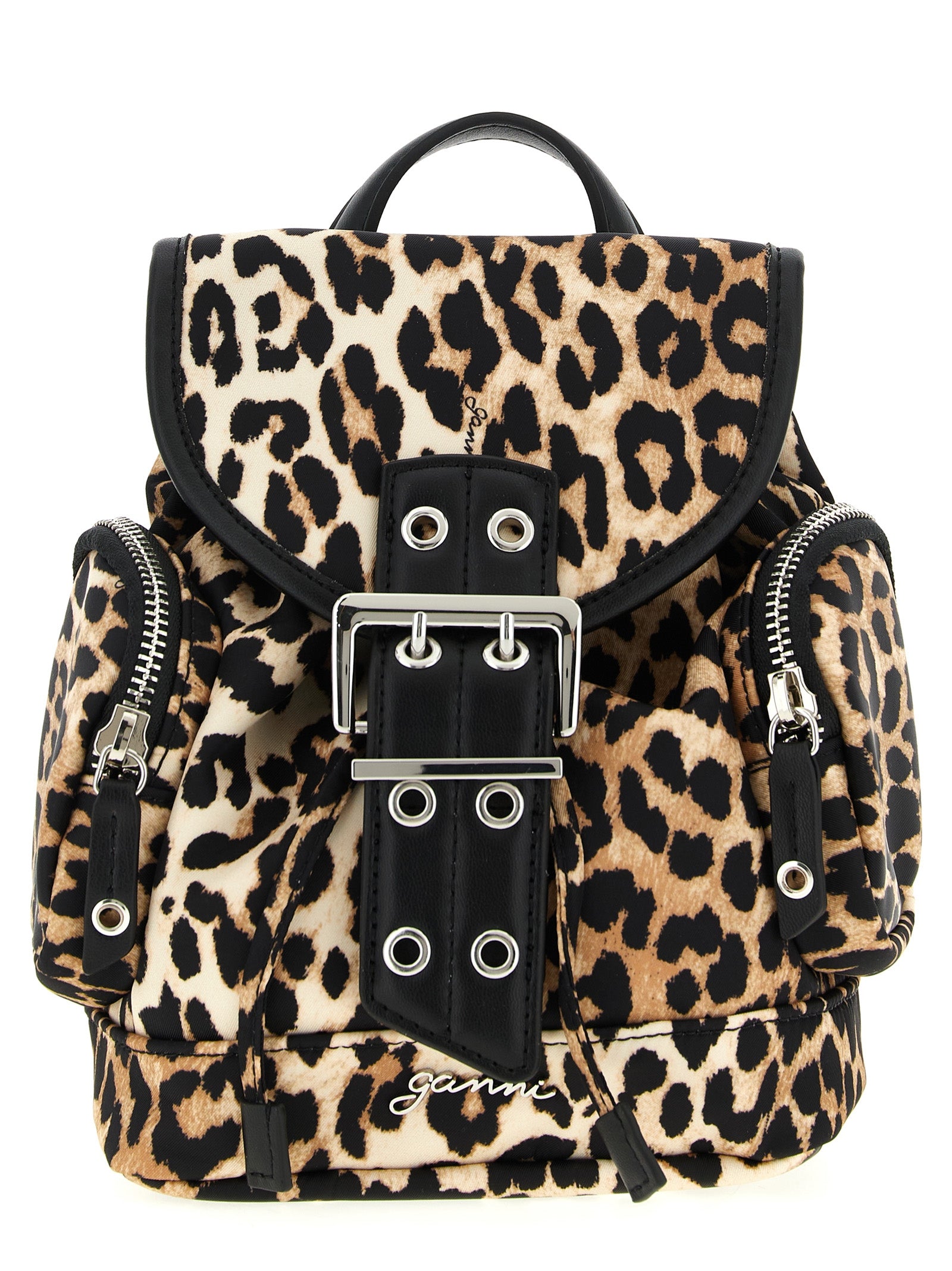 Ganni Brauner Rucksack aus recyceltem Polyamid