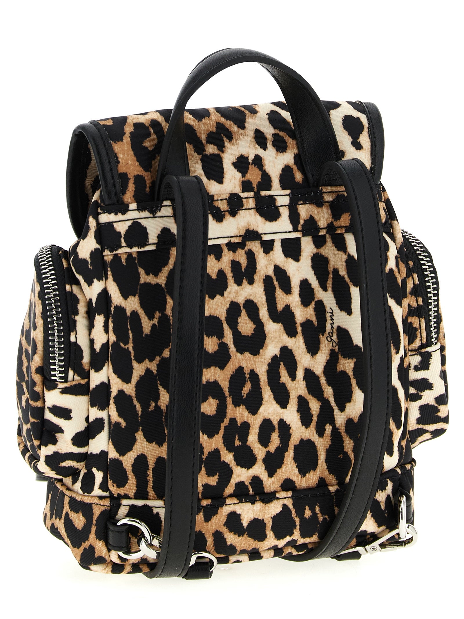 Ganni Brauner Rucksack aus recyceltem Polyamid