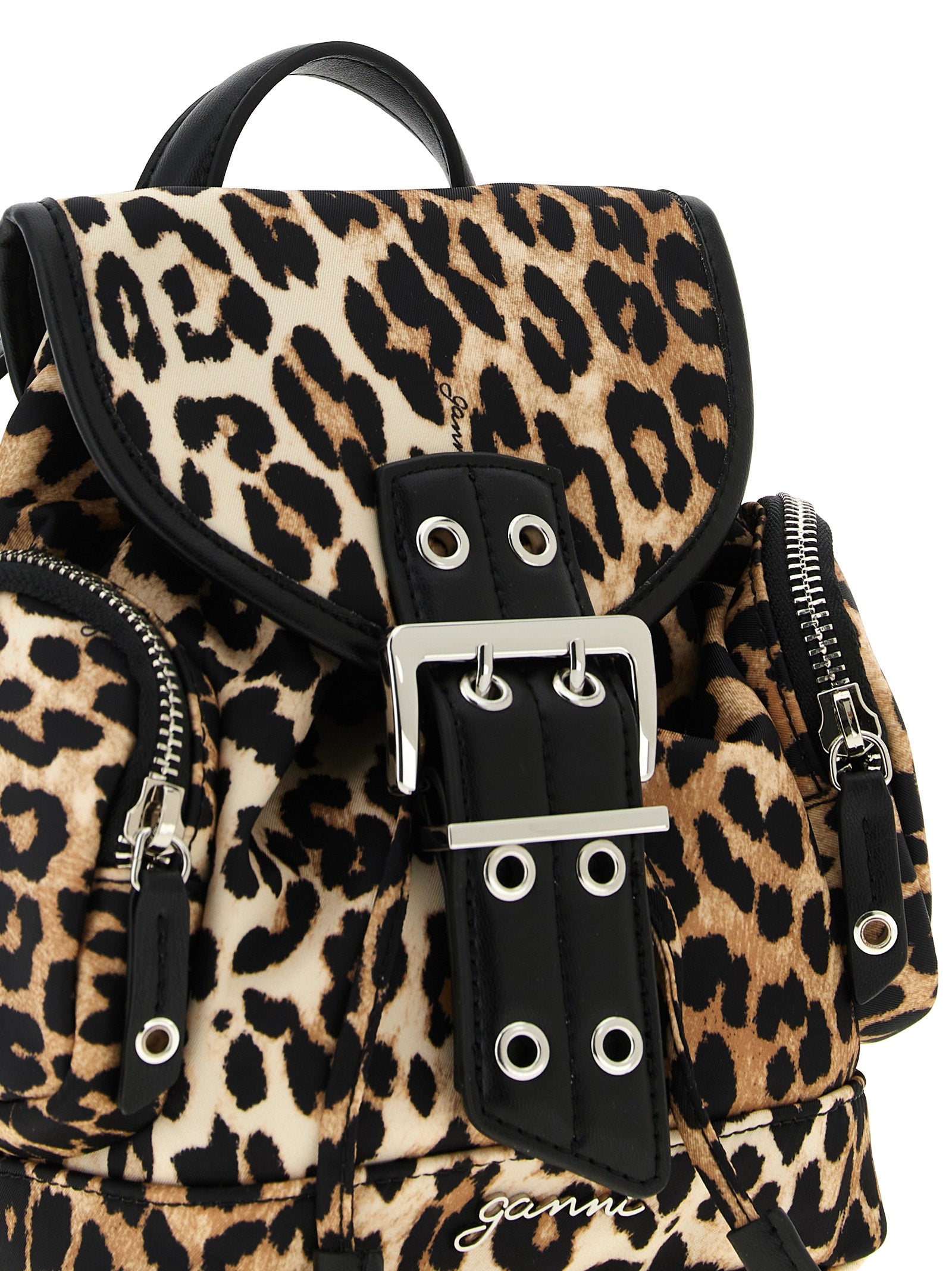 Ganni Brauner Rucksack aus recyceltem Polyamid