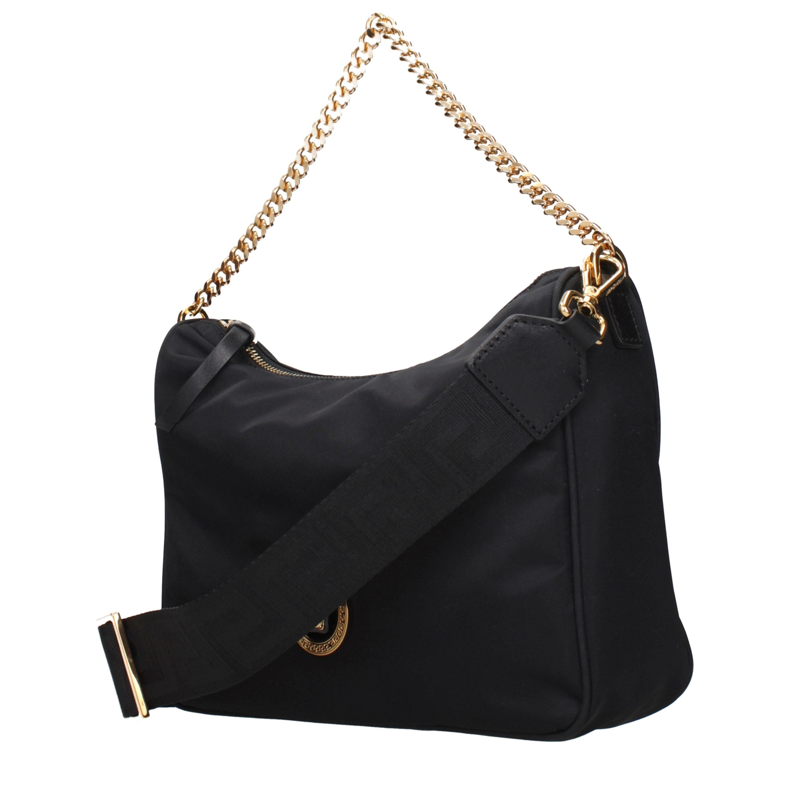 Versace Schwarze Stoffhandtasche
