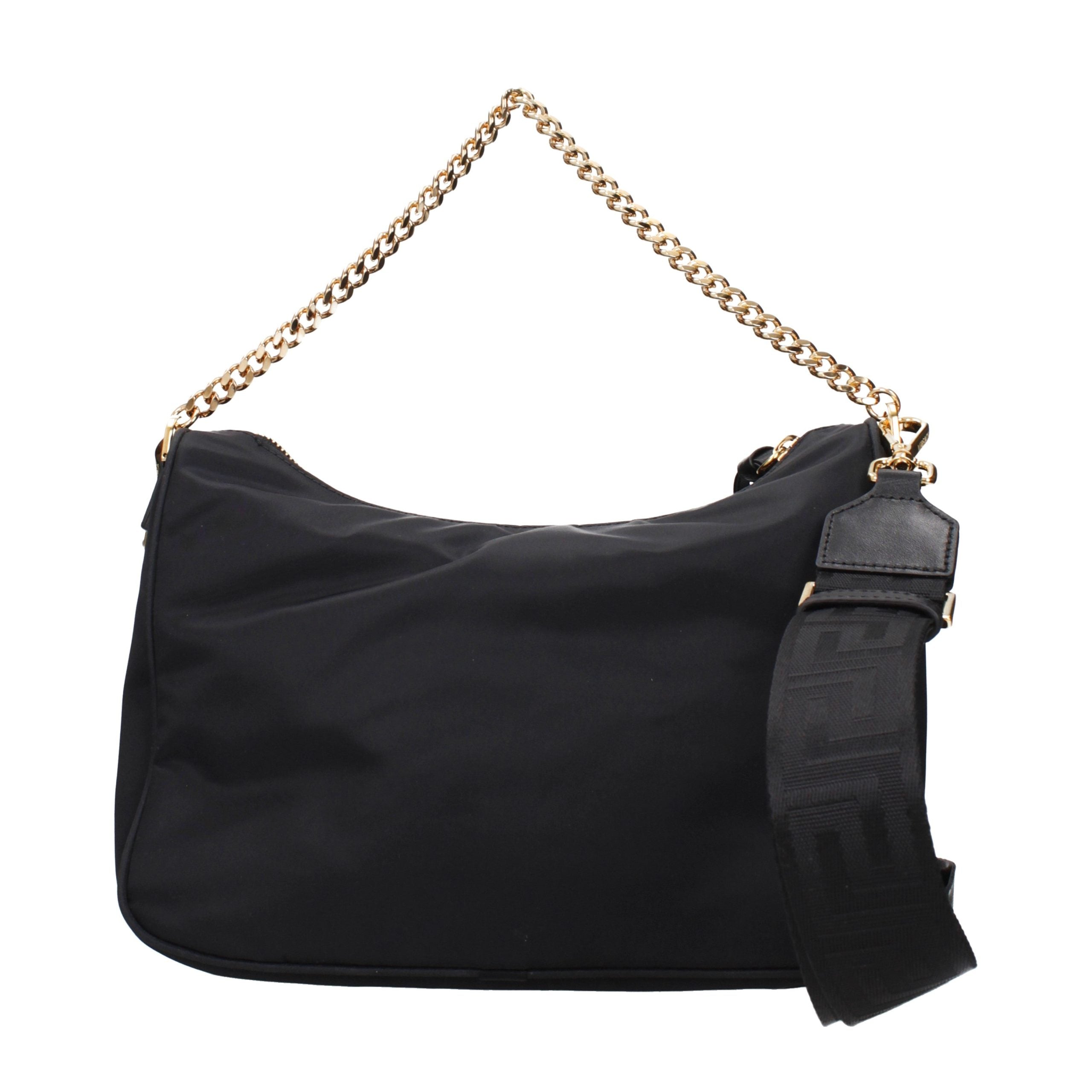 Versace Schwarze Stoffhandtasche