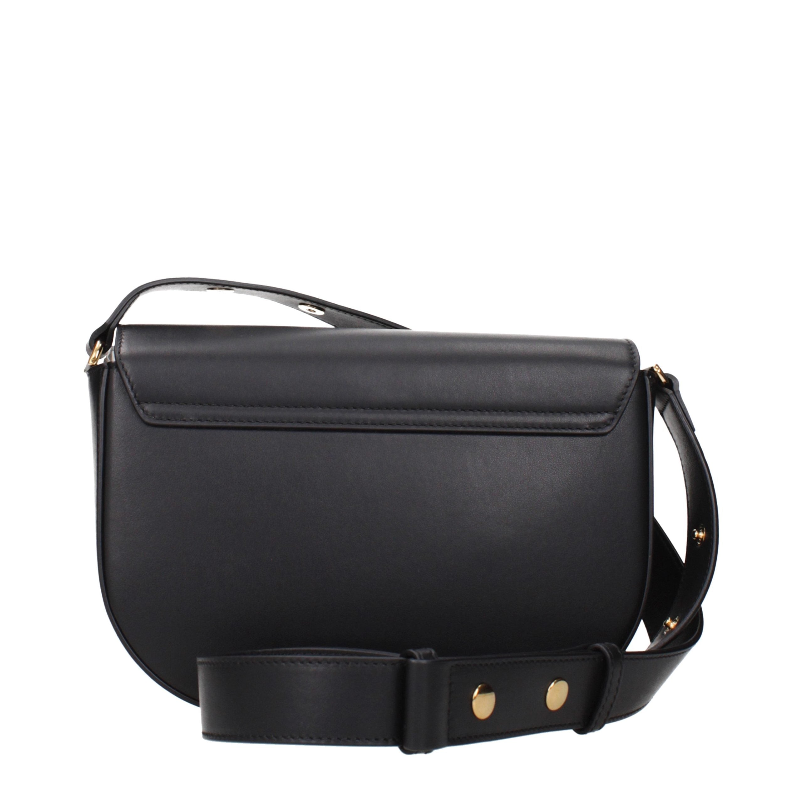 Versace Schwarze Leder Umhängetasche