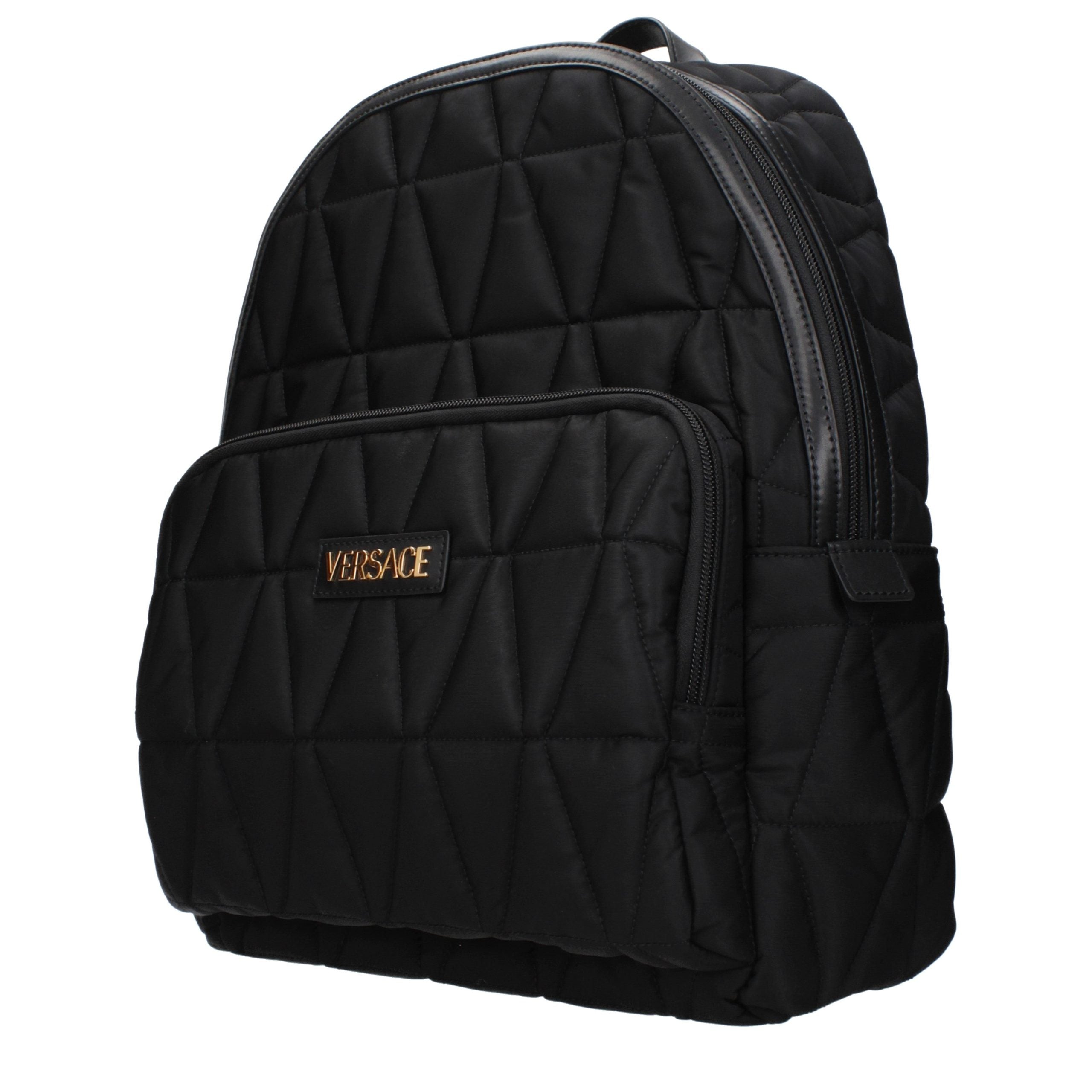 Versace Schwarzer Rucksack aus Stoff