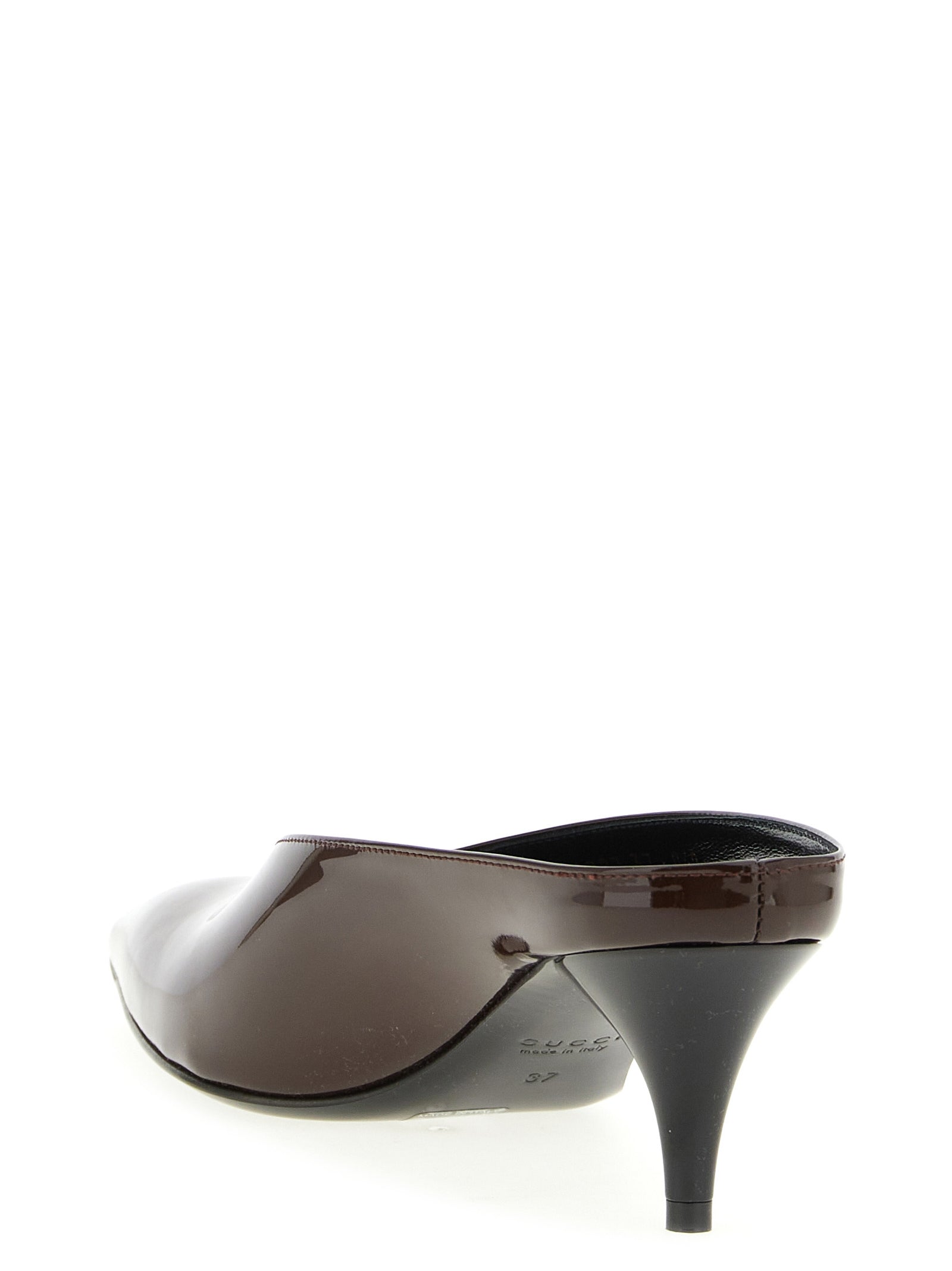 Gucci Pumps mit mittlerem Absatz aus bordeauxrotem Kalbsleder