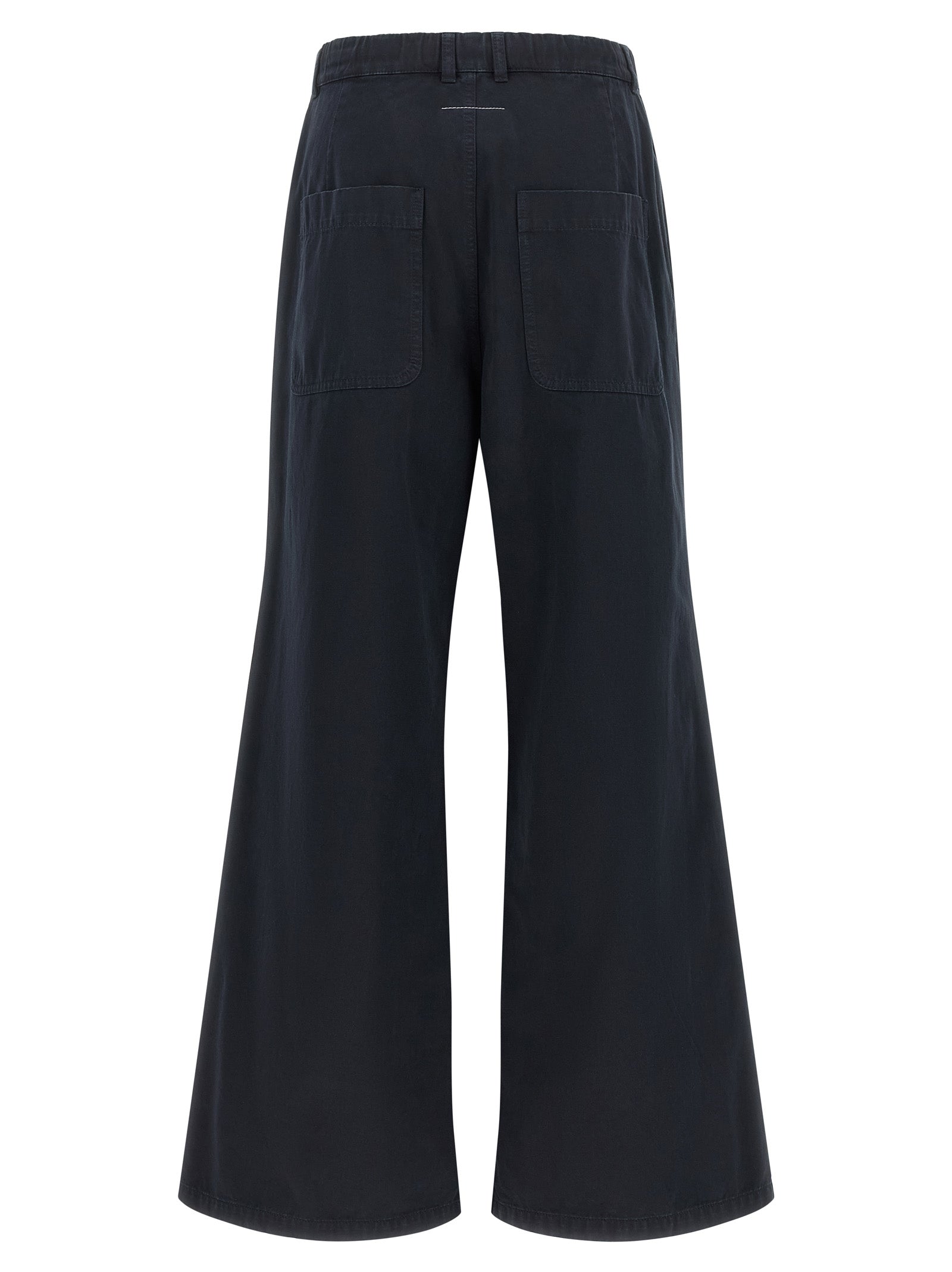 MM6 Maison Margiela Blaue Baumwoll-Freizeithose