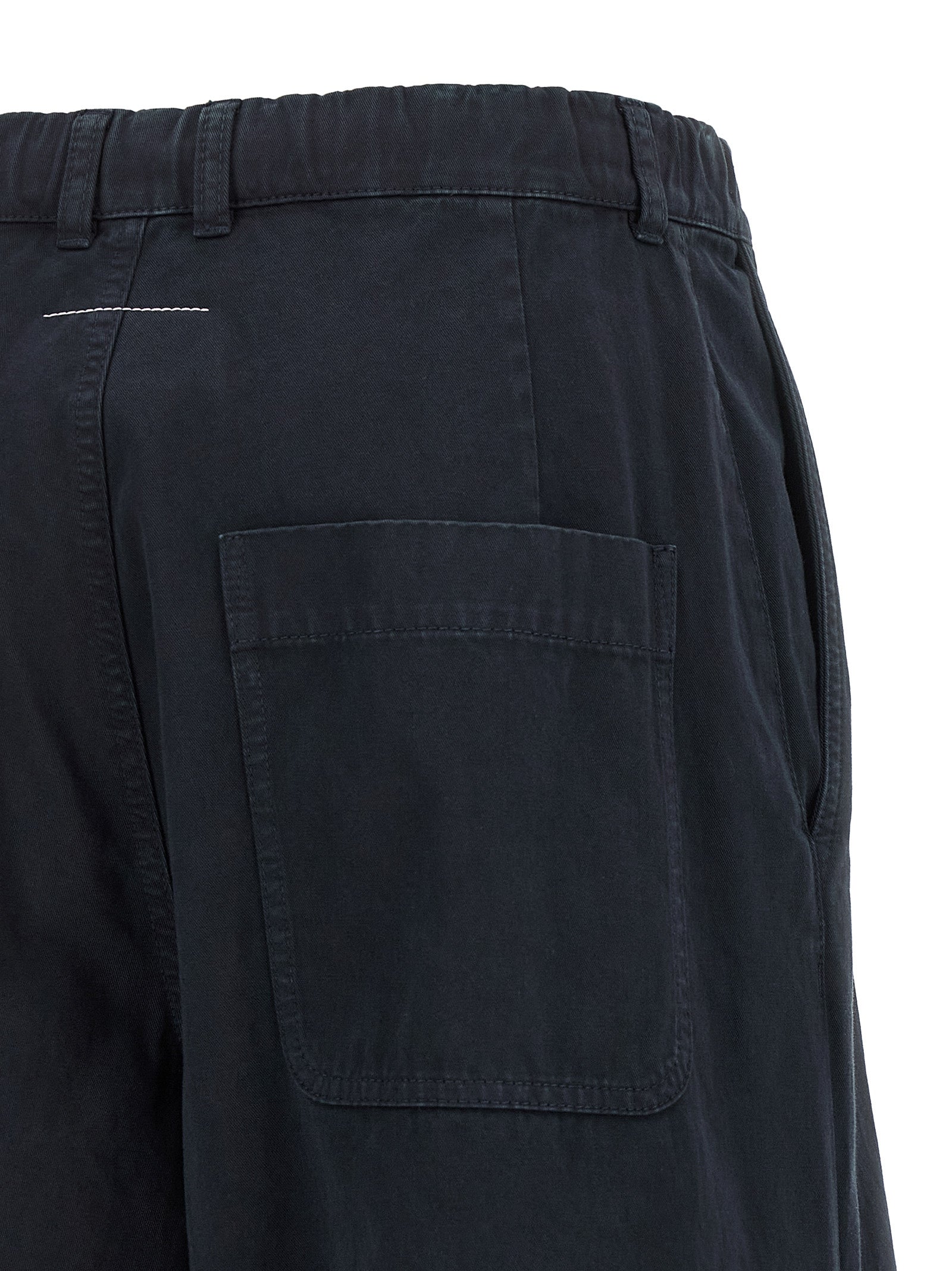 MM6 Maison Margiela Blaue Baumwoll-Freizeithose