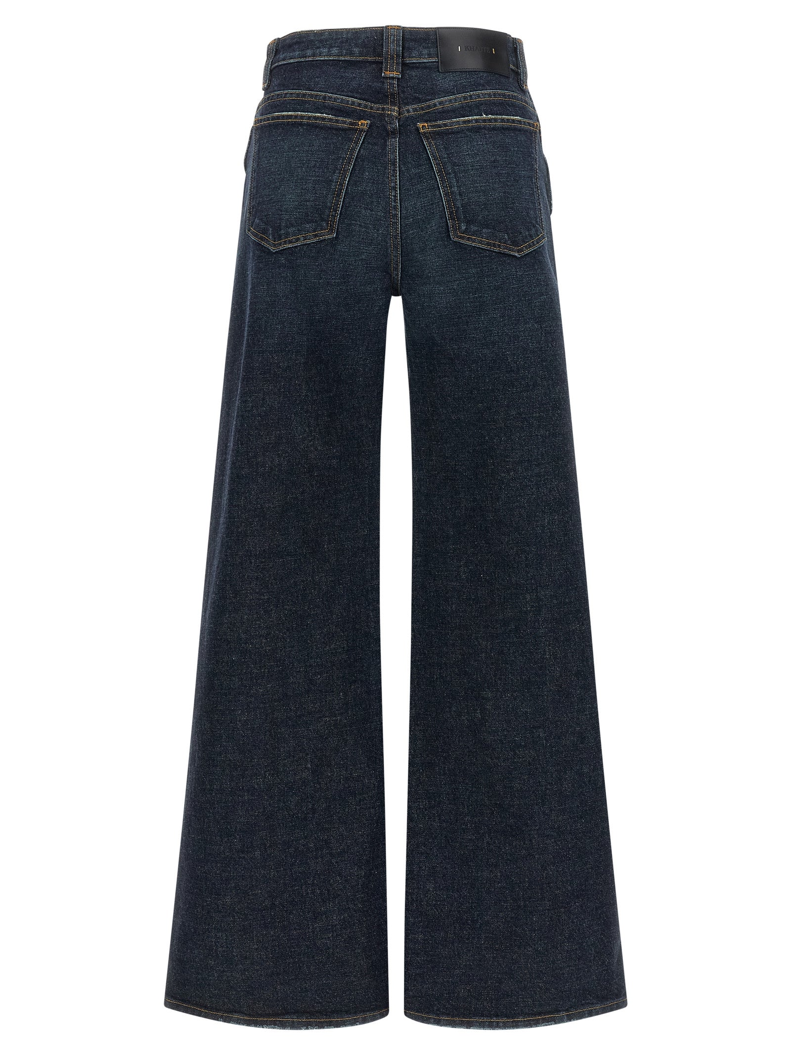Khaite Blaue Baumwoll-Jeans mit ausgestelltem Bein