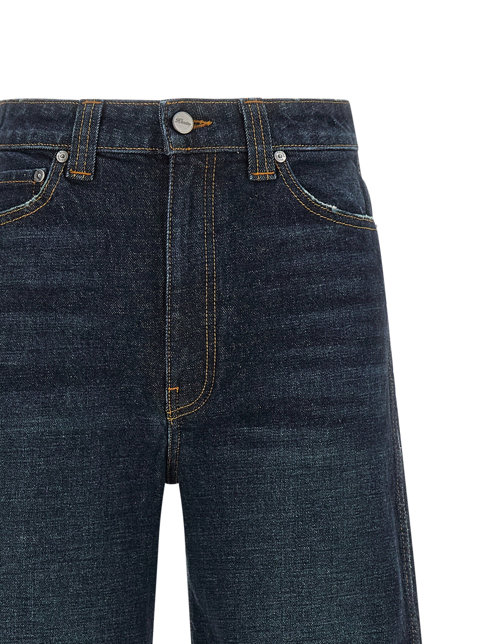 Khaite Blaue Baumwoll-Jeans mit ausgestelltem Bein