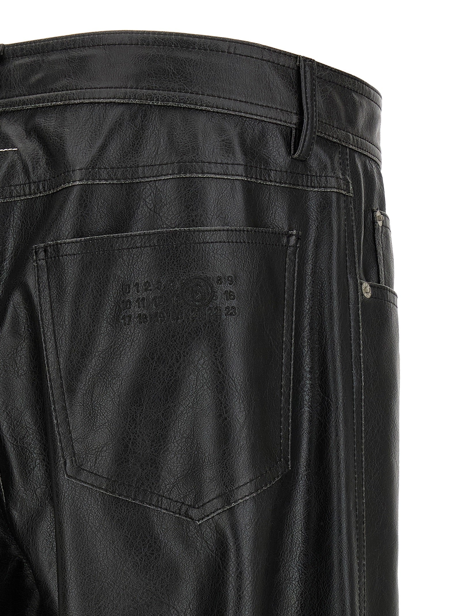 MM6 Maison Margiela Schwarze Freizeithose aus Polyester