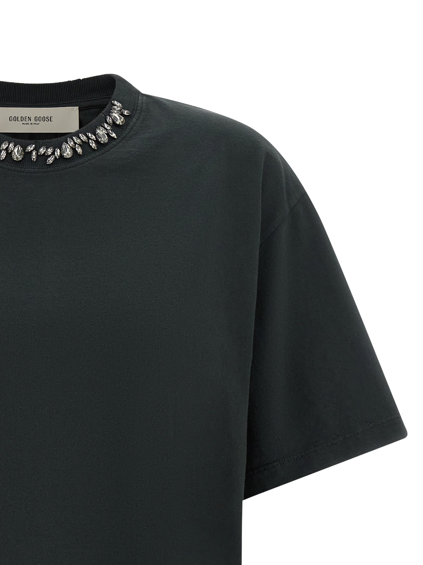 Golden Goose Schwarzes Baumwoll-T-Shirt