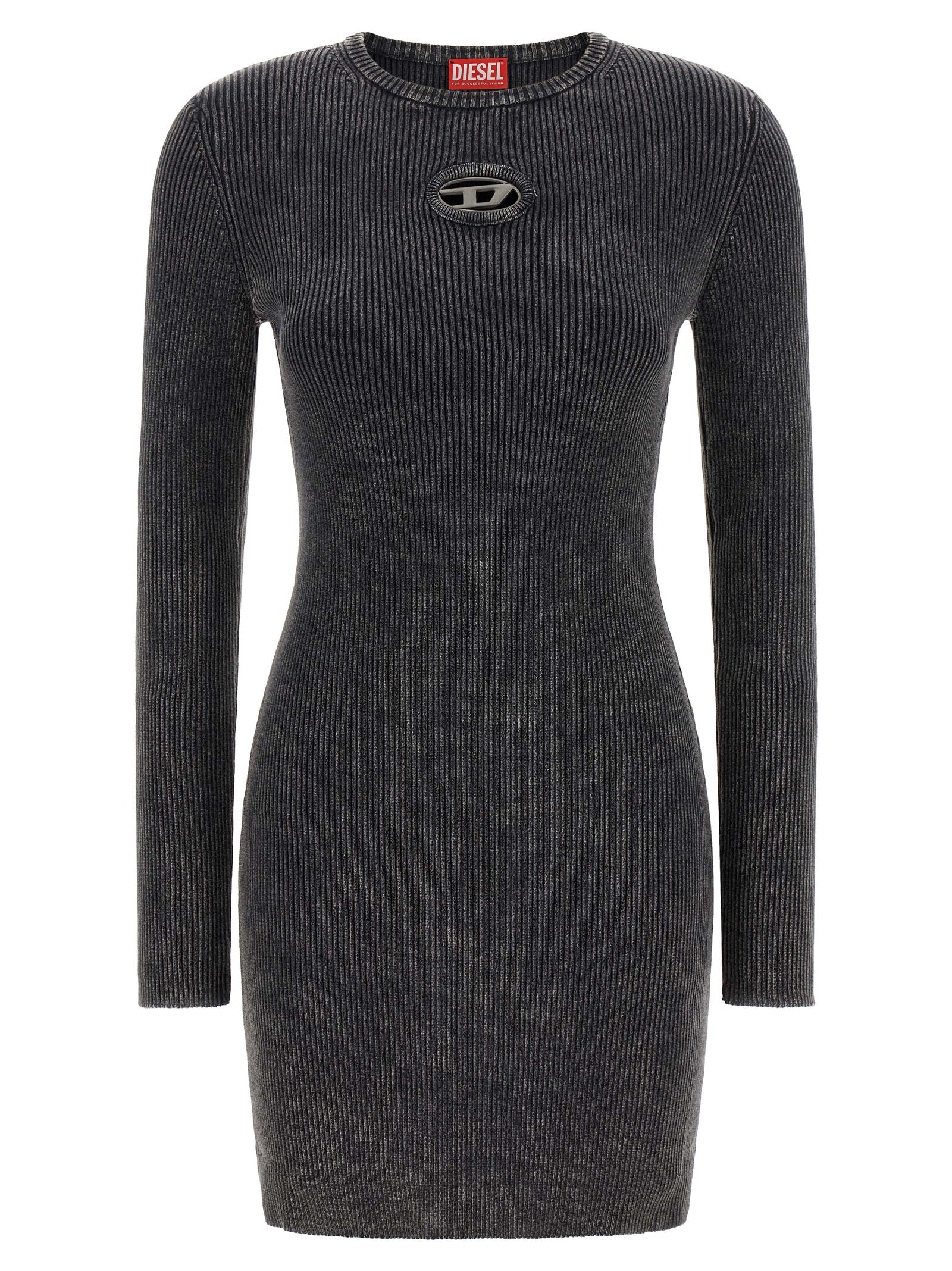 Diesel Schwarzes kurzes Baumwollkleid
