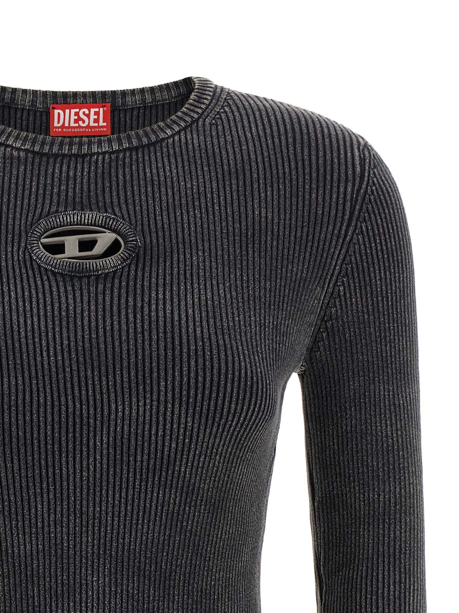Diesel Schwarzes kurzes Baumwollkleid
