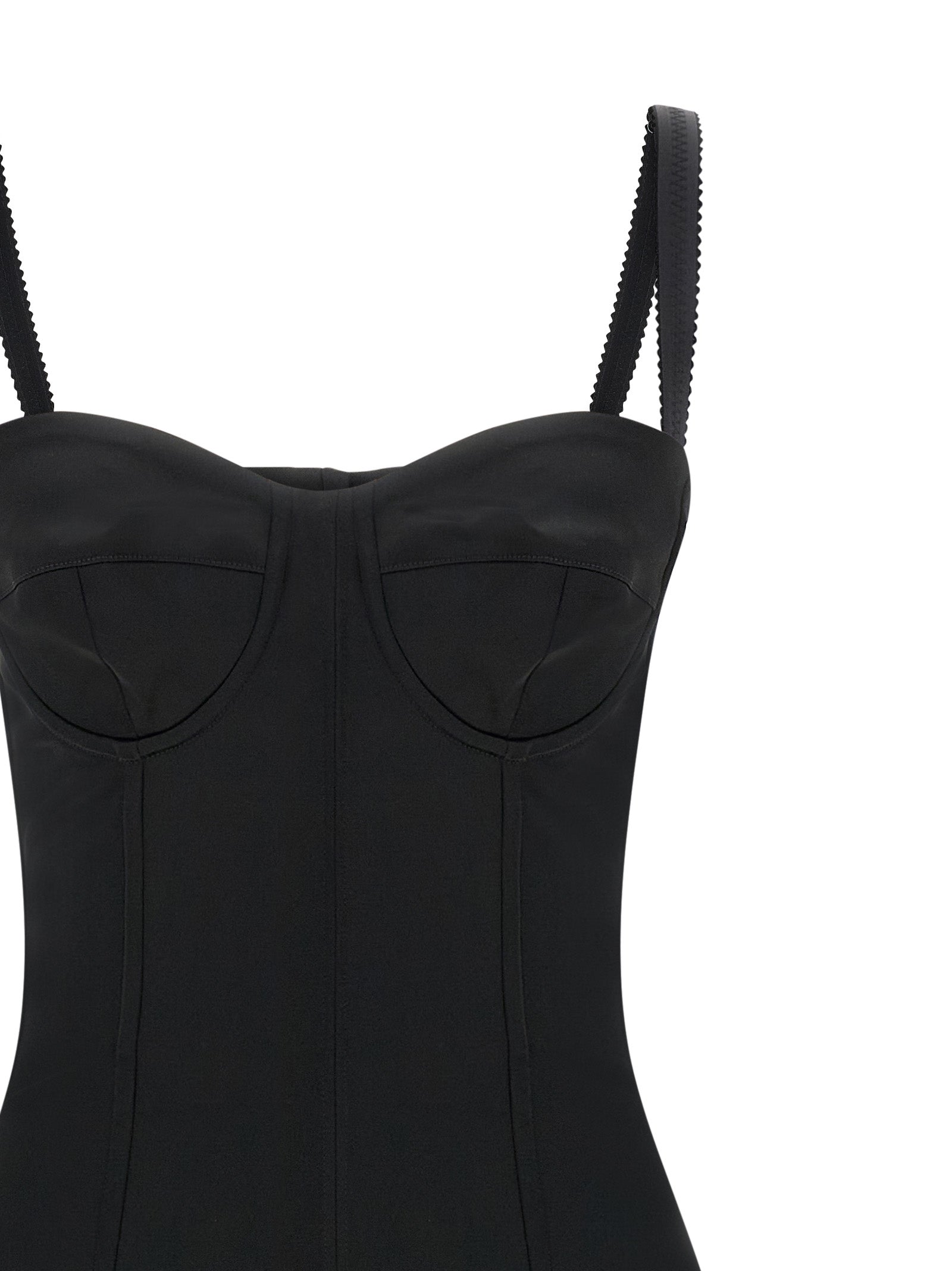 Dolce & Gabbana Schwarzes Midi-Kleid aus Acetat