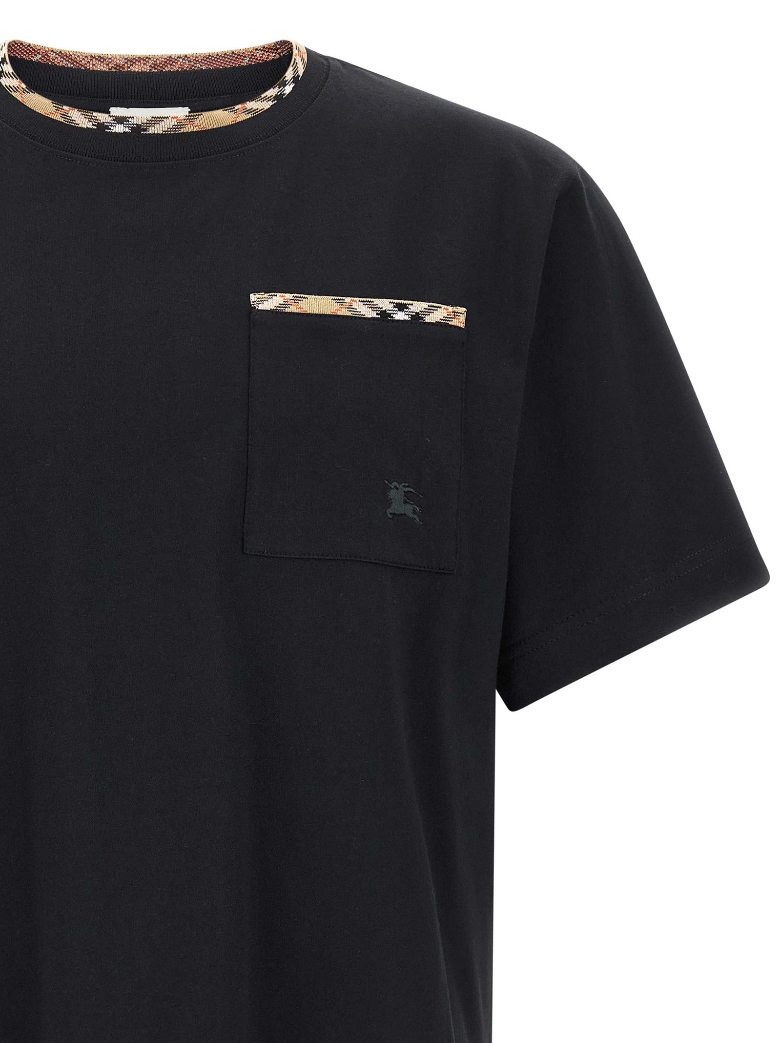 Burberry Schwarzes Baumwoll-T-Shirt