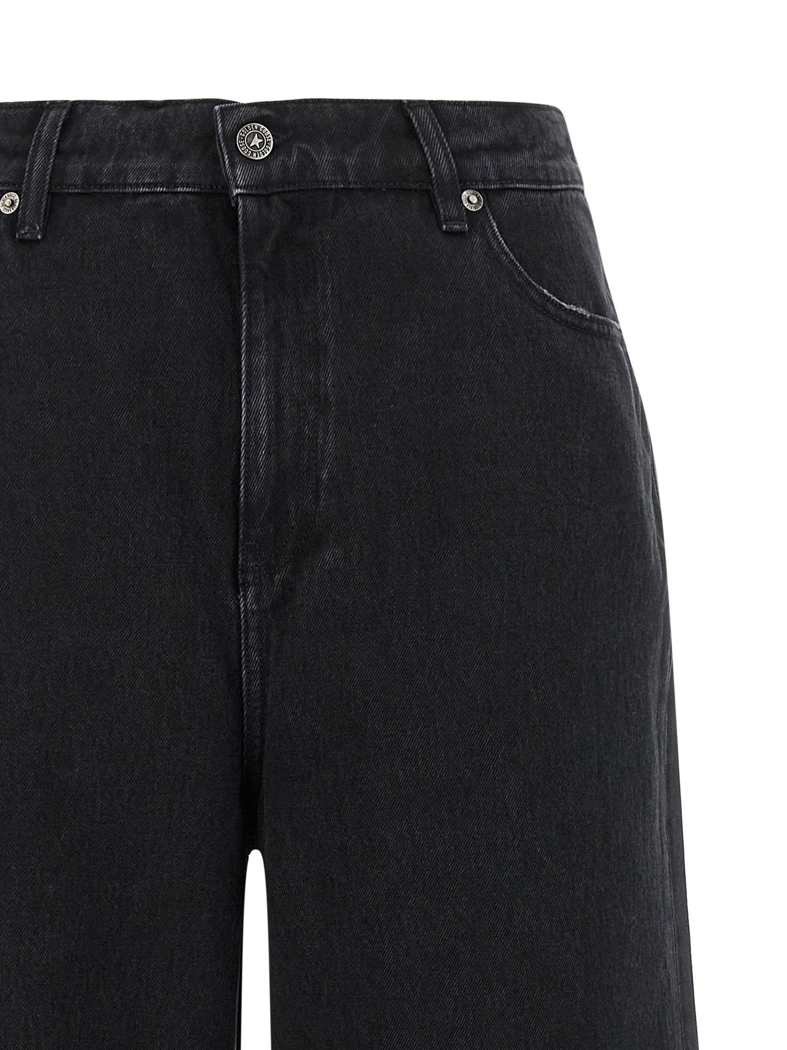 Golden Goose Schwarze Baumwoll-Schlagjeans