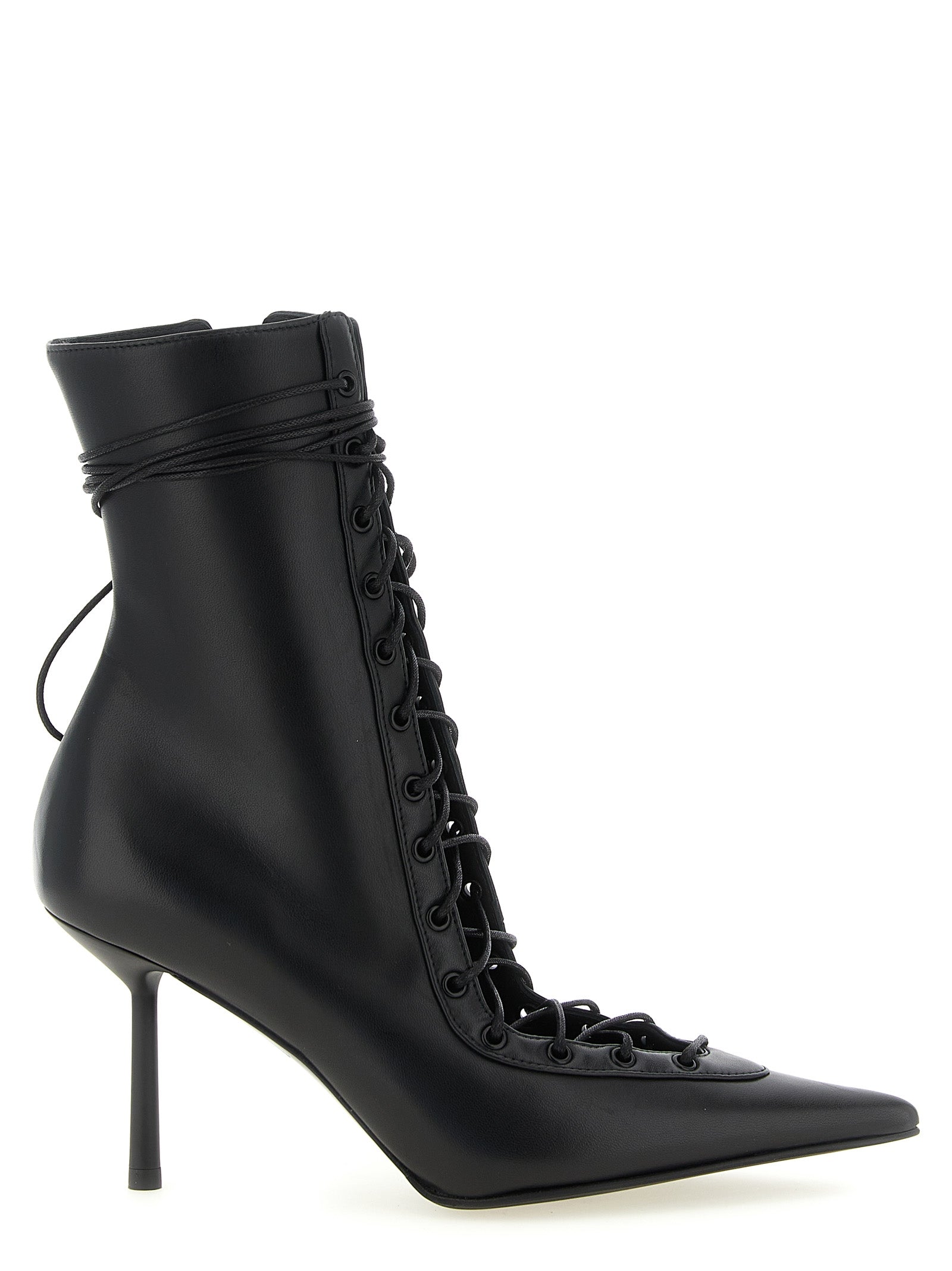 LE SILLA Schwarze Stiefeletten aus Lammleder