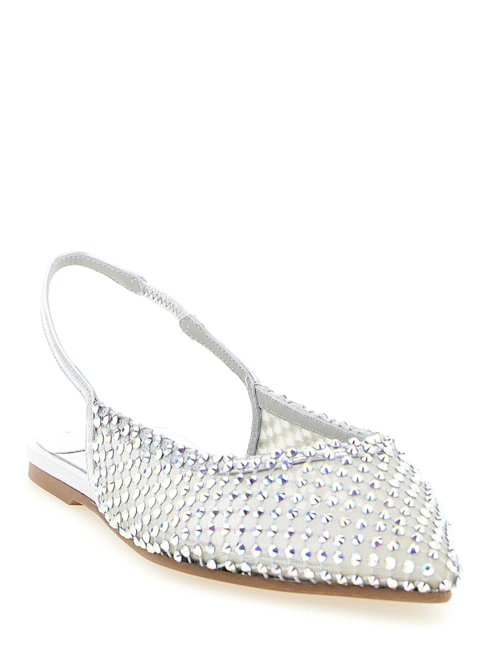 LE SILLA Silberne Ballerinas aus Polyester